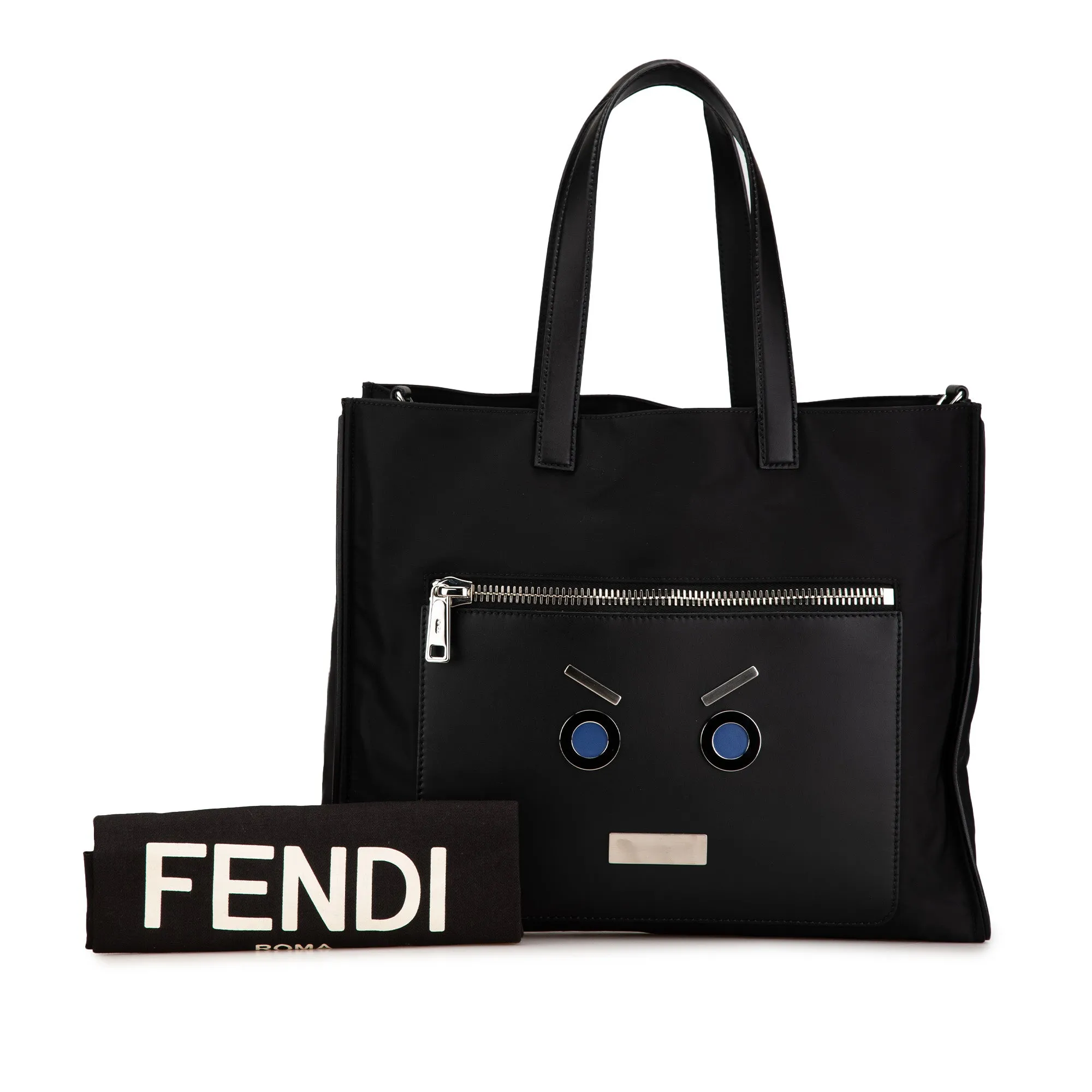 Large Nylon Fendi Faces Tote