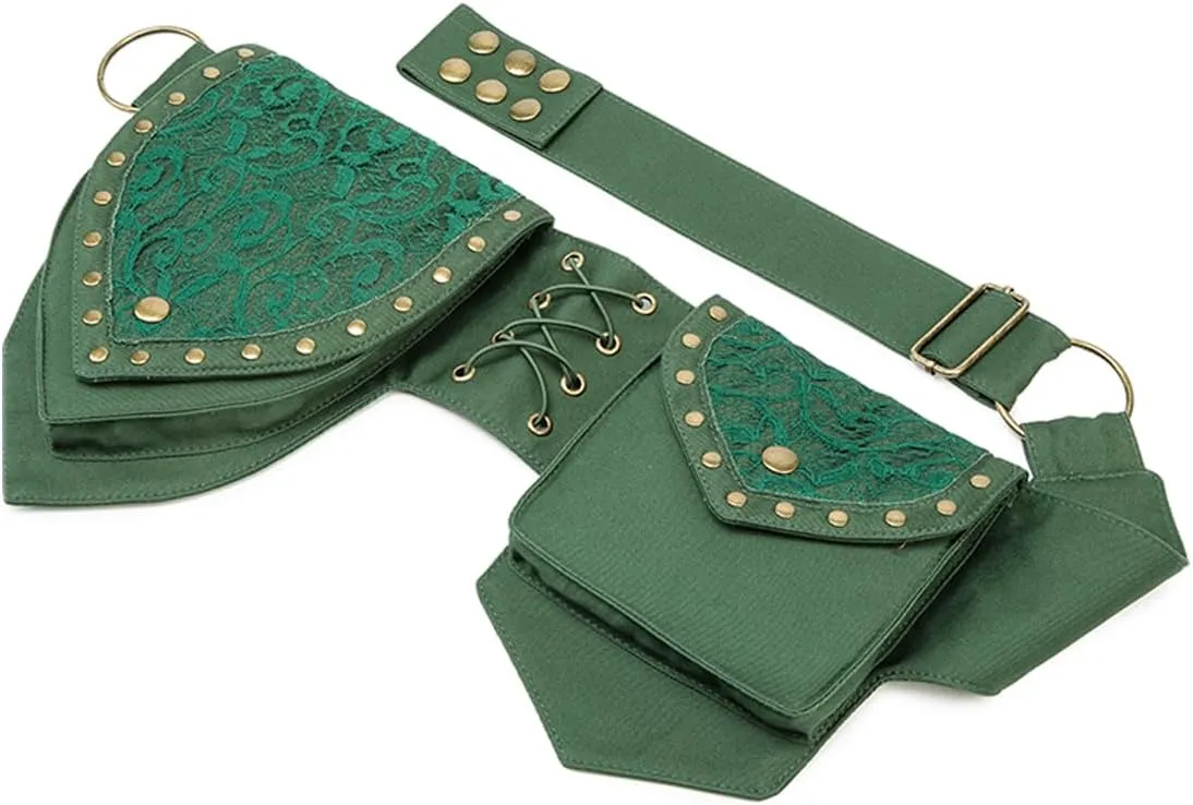 Larswon Renaissance Bag Leg Pouch for Women Renaissance Belt Festival Hip Thigh Pack