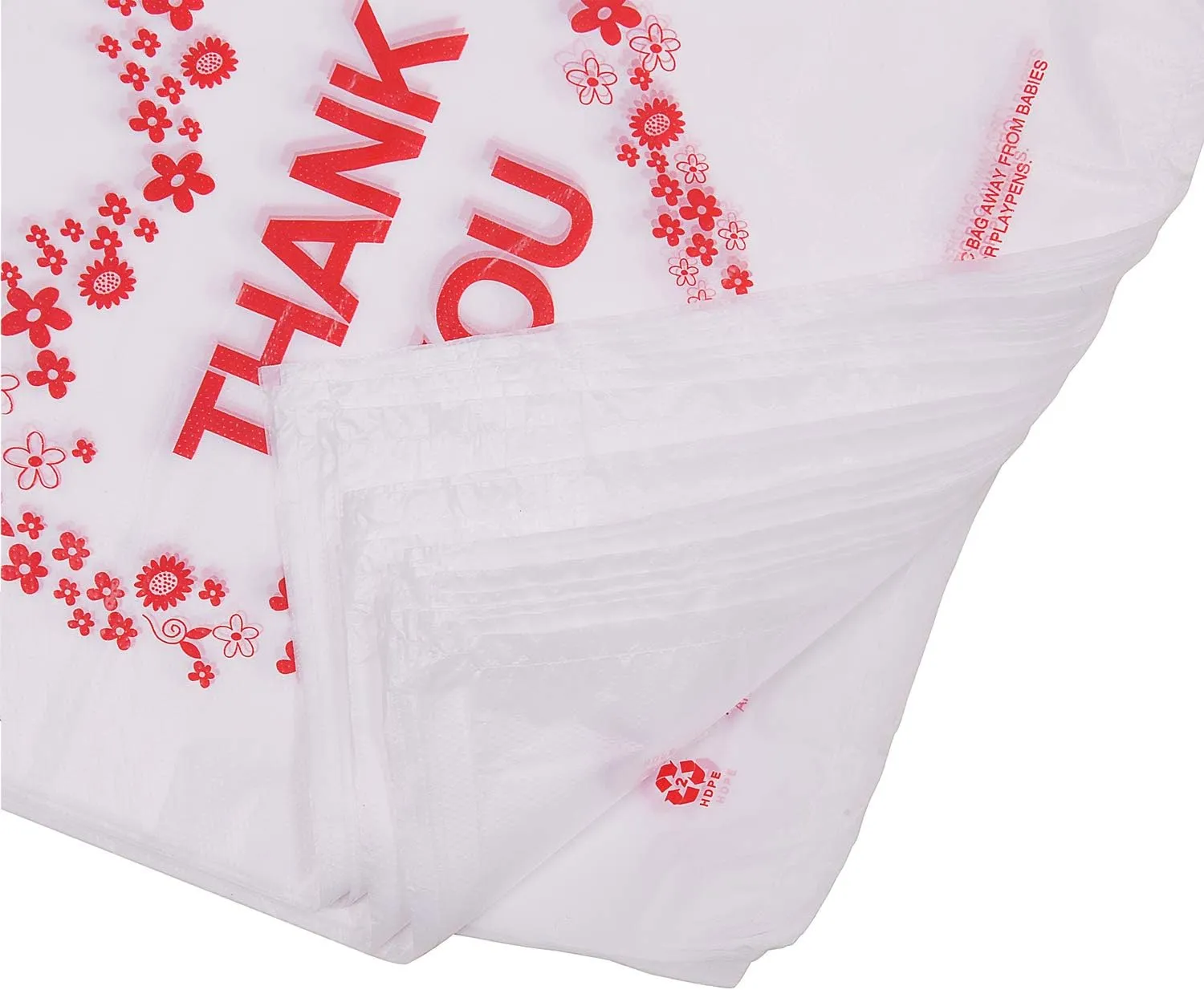 LazyMe Thank You T Shirt Bags Plastic Grocery Bags with Handles for Merchandise and Supernarket, Bolsas De Plastico Para Negocio, 12 x 20 Inch (200 pcs)