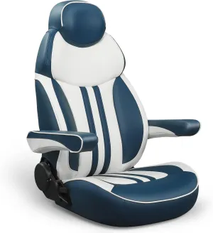 Leader Accessories High Back Luxury Reclining Pontoon Captains Chair Bucket Boat Seat Yacht Seat with Armrests