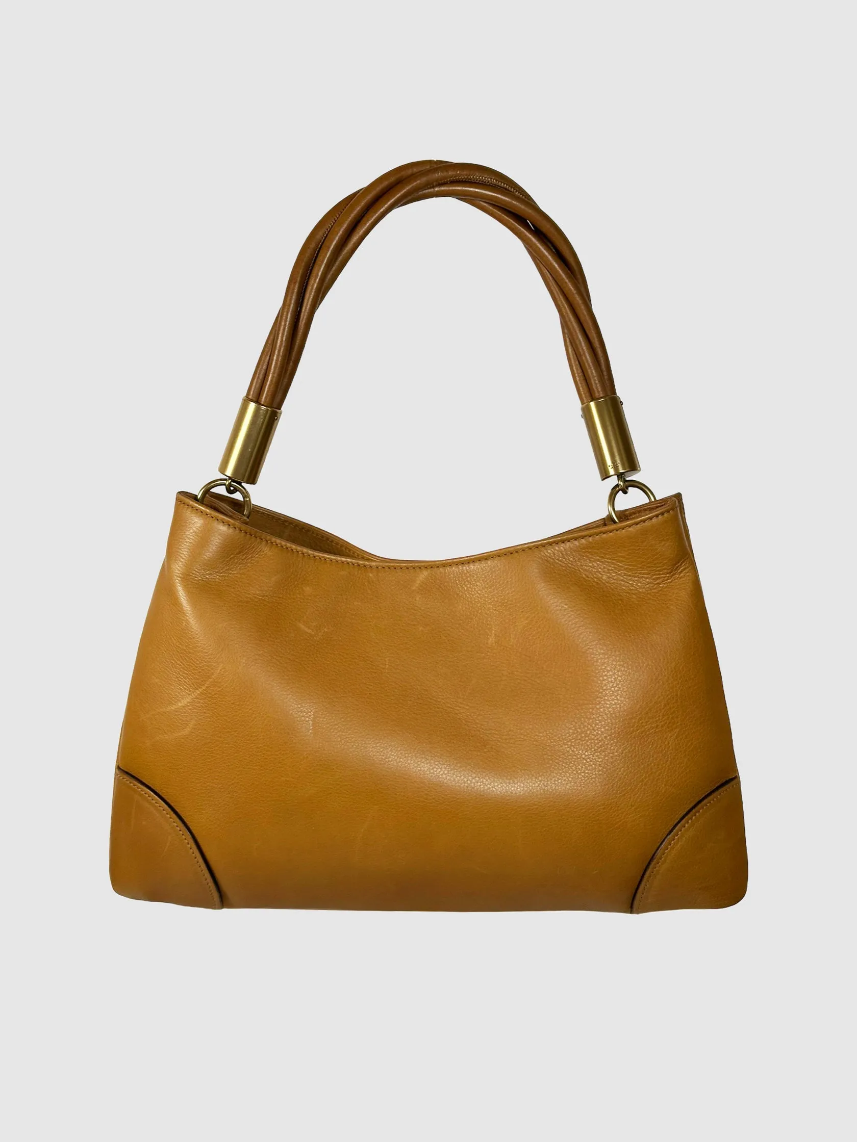 Leather Drawstring Hobo Bag