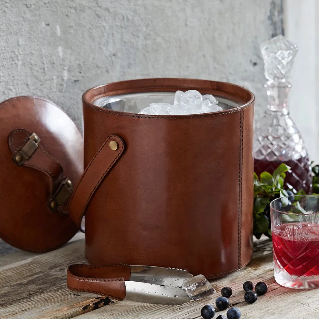 Leather Ice Bucket - For Entertaining
