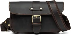 Leather Mailman Men's Bag Messenger Bag Retro Leather Casual Men's Shoulder Bag Small Backpack