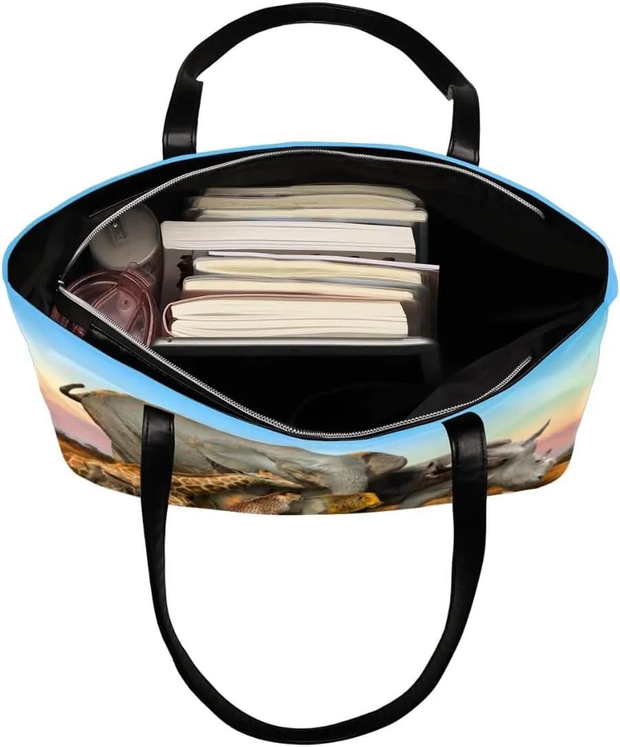 Leather Tote Bag for Women Fashion Shoulder Bag Purses and Handbags Large Capacity Satchel Bags for Work Travel