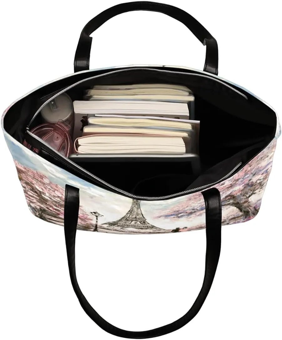 Leather Tote Bag for Women Fashion Shoulder Bag Purses and Handbags Large Capacity Satchel Bags for Work Travel