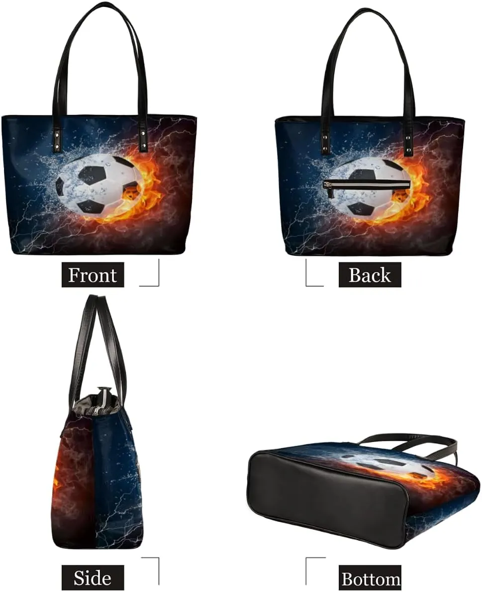 Leather Tote Bag for Women Fashion Shoulder Bag Purses and Handbags Large Capacity Satchel Bags for Work Travel