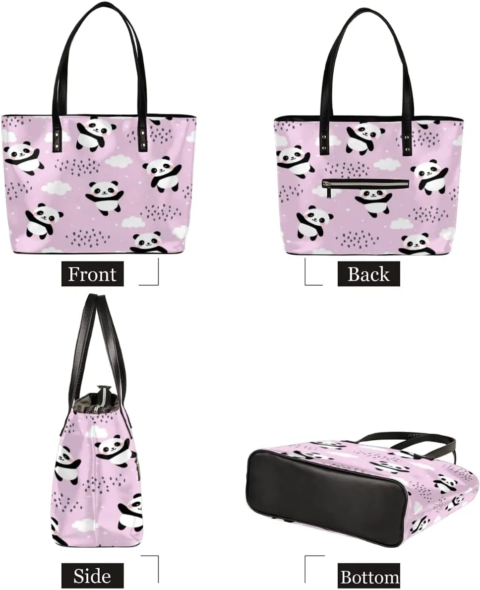 Leather Tote Bag for Women Fashion Shoulder Bag Purses and Handbags Large Capacity Satchel Bags for Work Travel