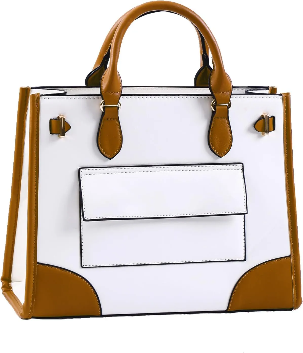Leather Tote Bag for Women Work Medium Satchel Bags for Women with 5 Pockets Womens Purse for Work and Office