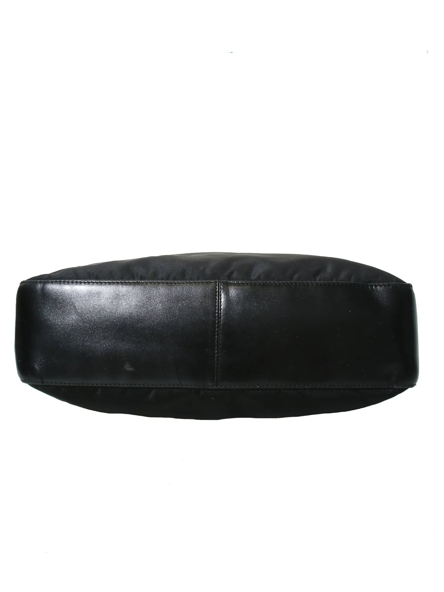 Leather-Trimmed Tessuto Hobo Bag