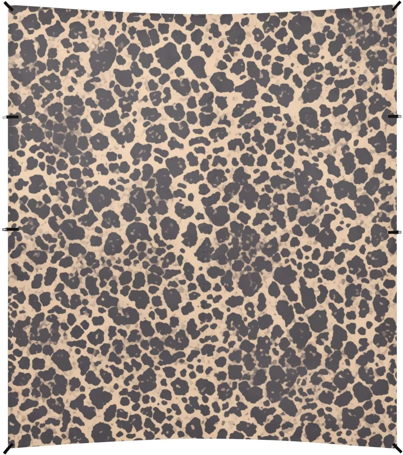 Leopard Print Pattern Beach Tent UPF50  Lightweight Large Sun Shelter with Sandbags and Shovel for Family Travel