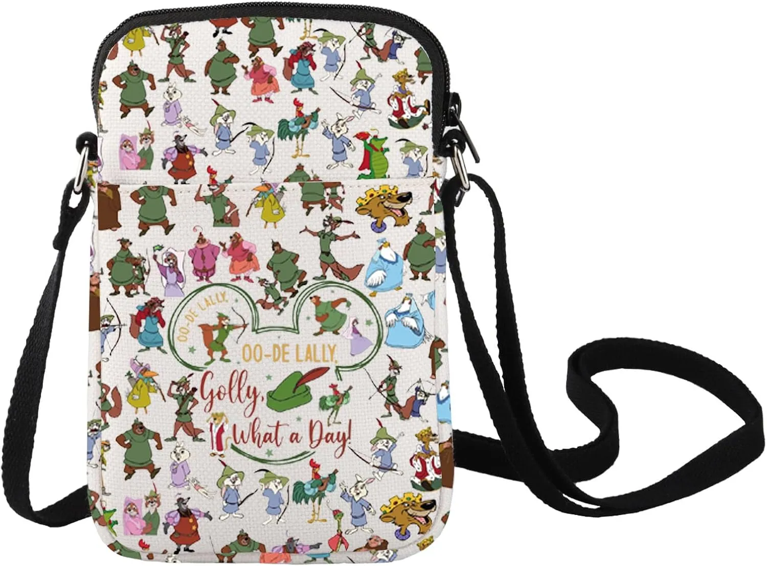 LEVLO Funny Fox Crossbody Bag Cartoon Movie Fans Gift Oo-De-Lally Oo-De-Lally Golly What A Day Fox Merchandise