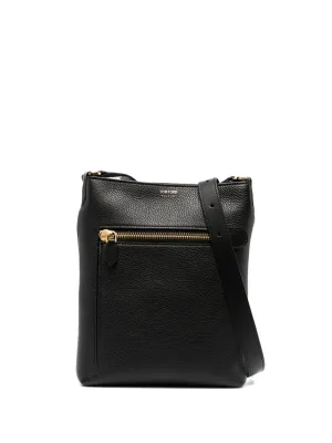 Limited-stock deal grained-texture bag messenger Best-reviewed logo