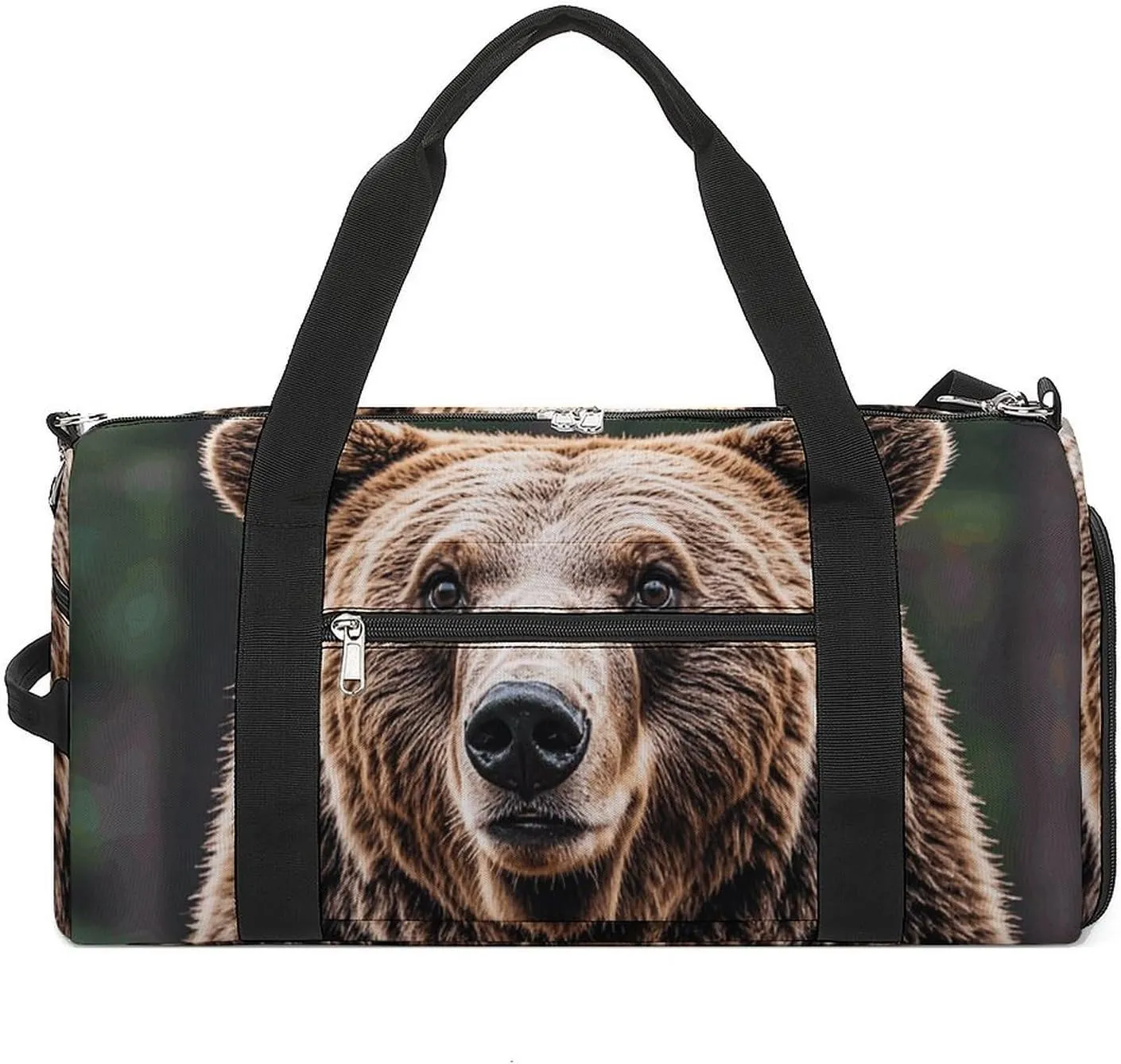 Lodge Bear Deer Barrel Gym Bags for Men And Women, Duffle Bag for Travel Sports Bag Camping Weekend Carry on Overnight Duffel Bag with Shoulder Strap