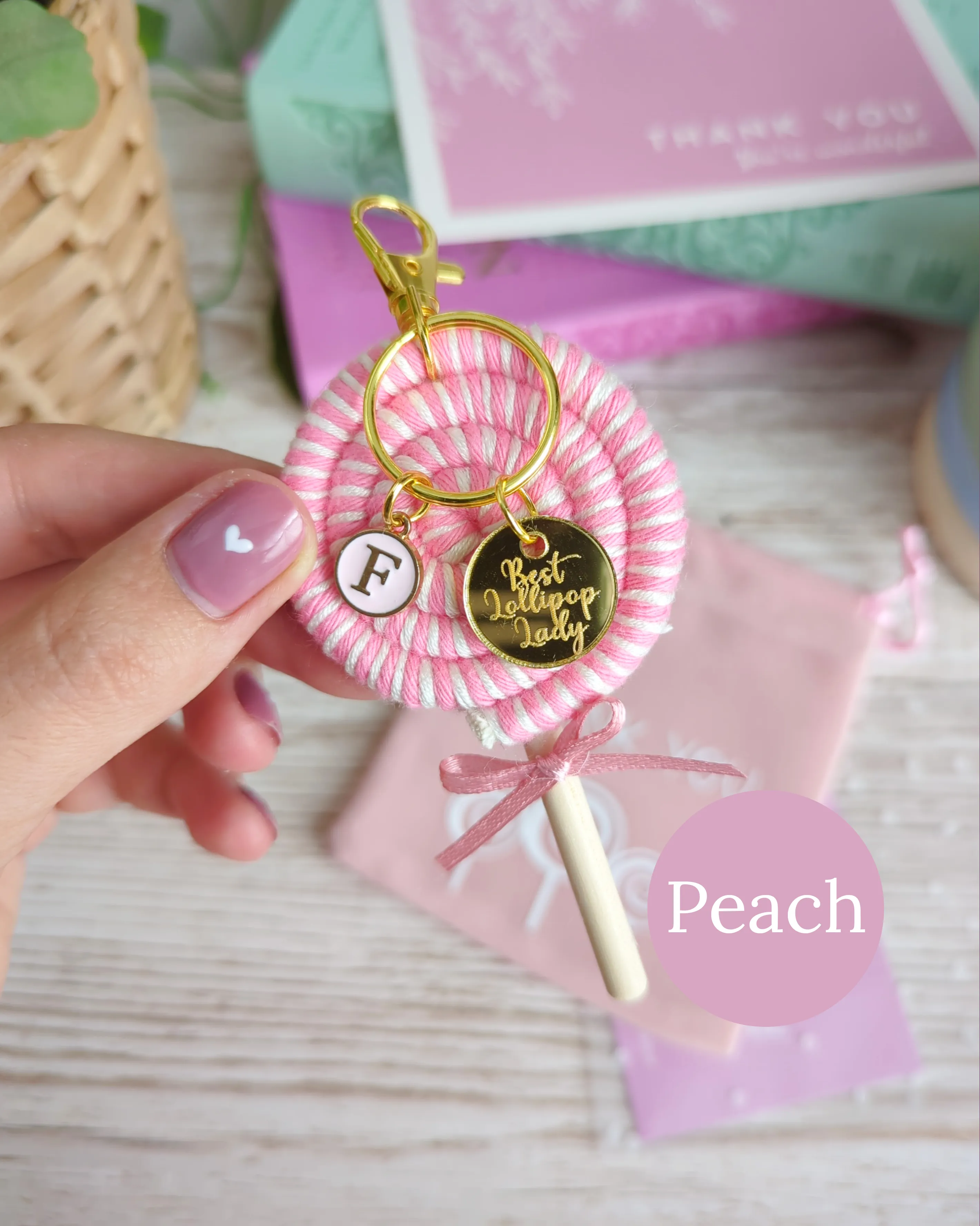 Lollipop keyrings - Teacher gift - Teacher/SNA/Lollipop Lady