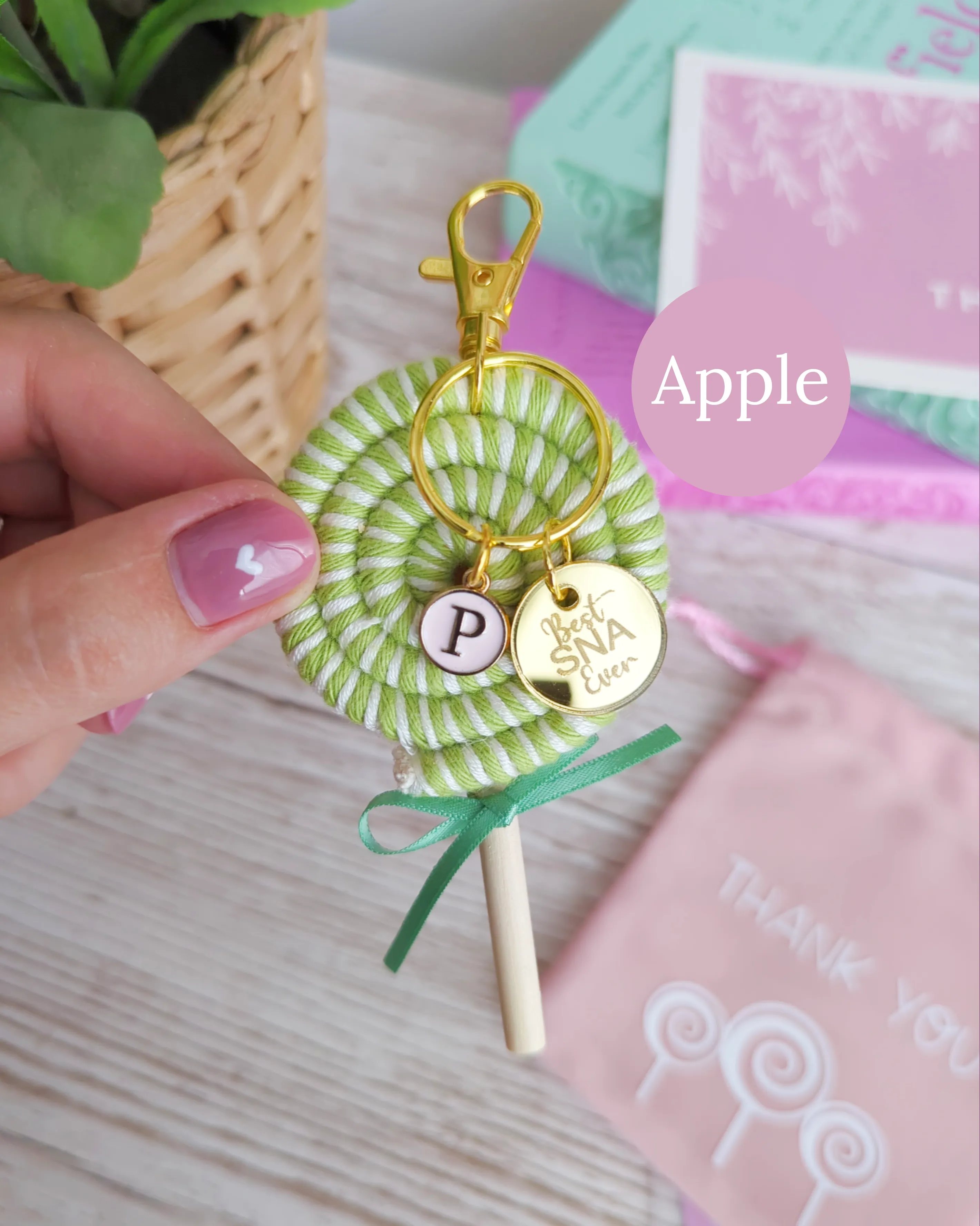 Lollipop keyrings - Teacher gift - Teacher/SNA/Lollipop Lady