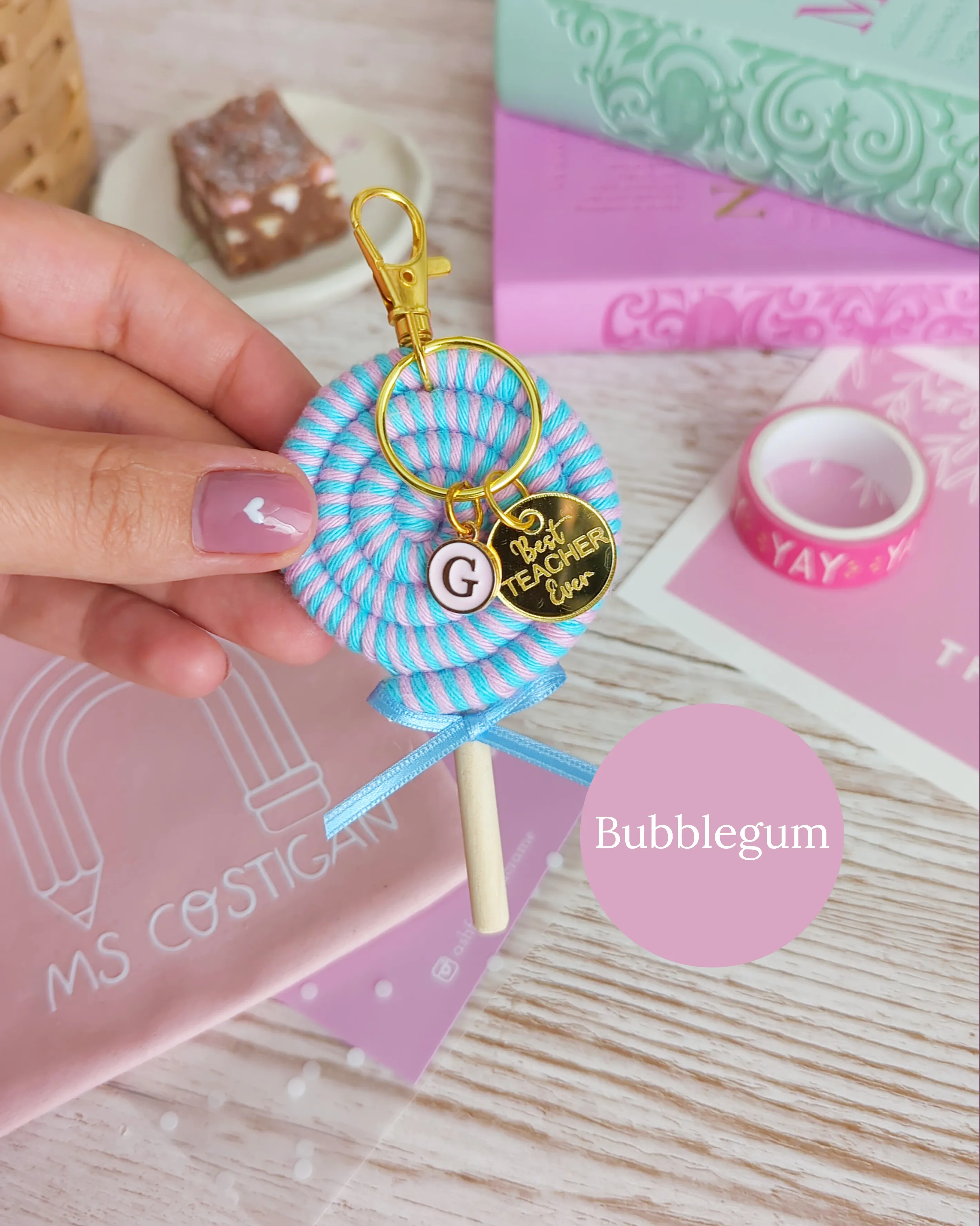 Lollipop keyrings - Teacher gift - Teacher/SNA/Lollipop Lady
