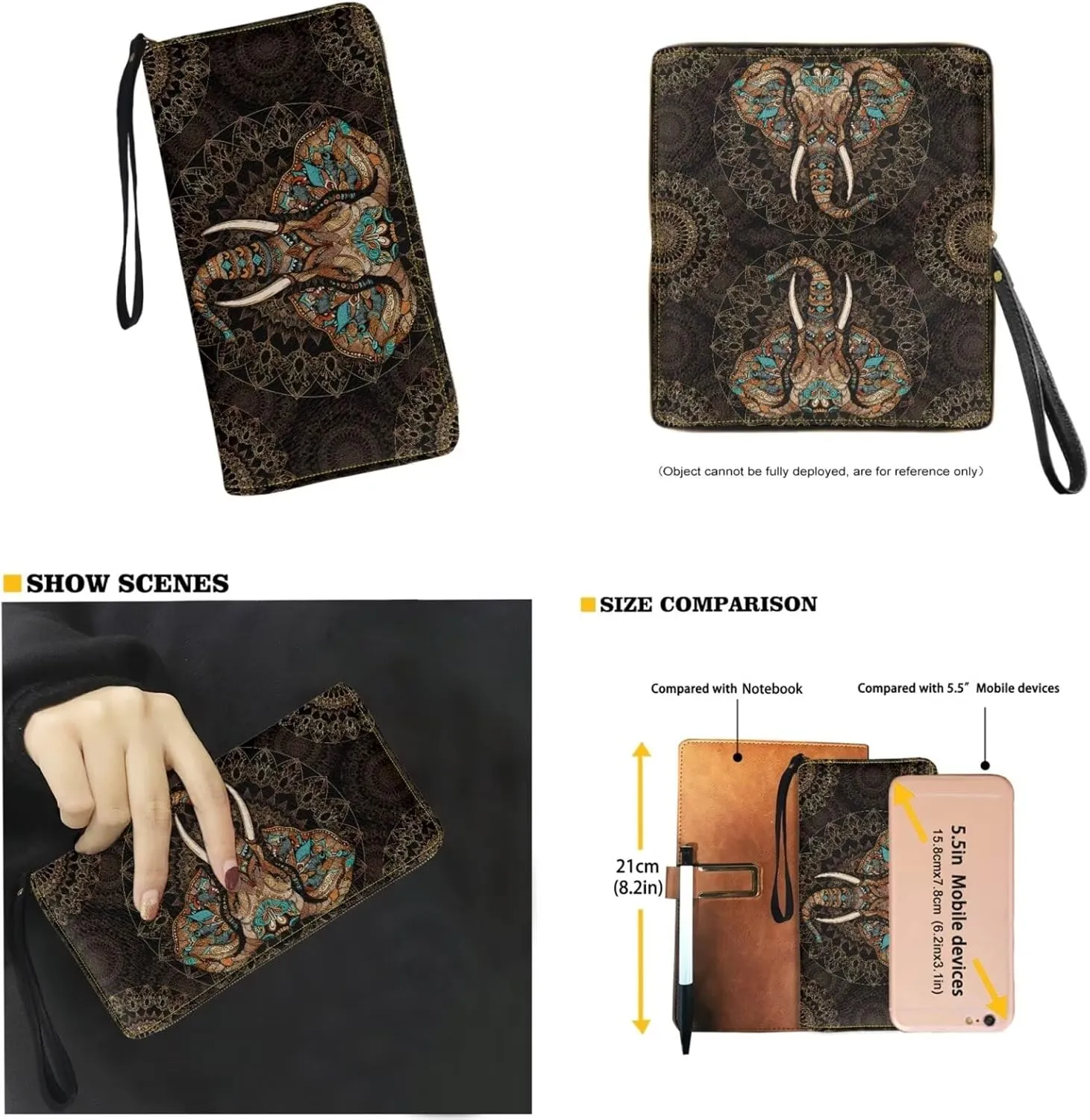 Lotusorchid 2 Pcs Large Tote Handbag with PU Wallet, Women Hand bags Purses, Top Handle Bag Satchel Shoulder Bag