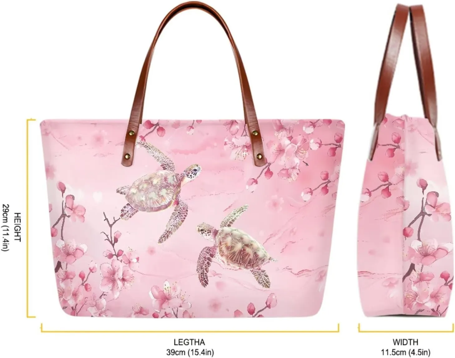 Lotusorchid Top Handle Bag Purse and Wallet Set Large Tote Handbag Satchel Purse with Leather Cosmetic Bag for Women