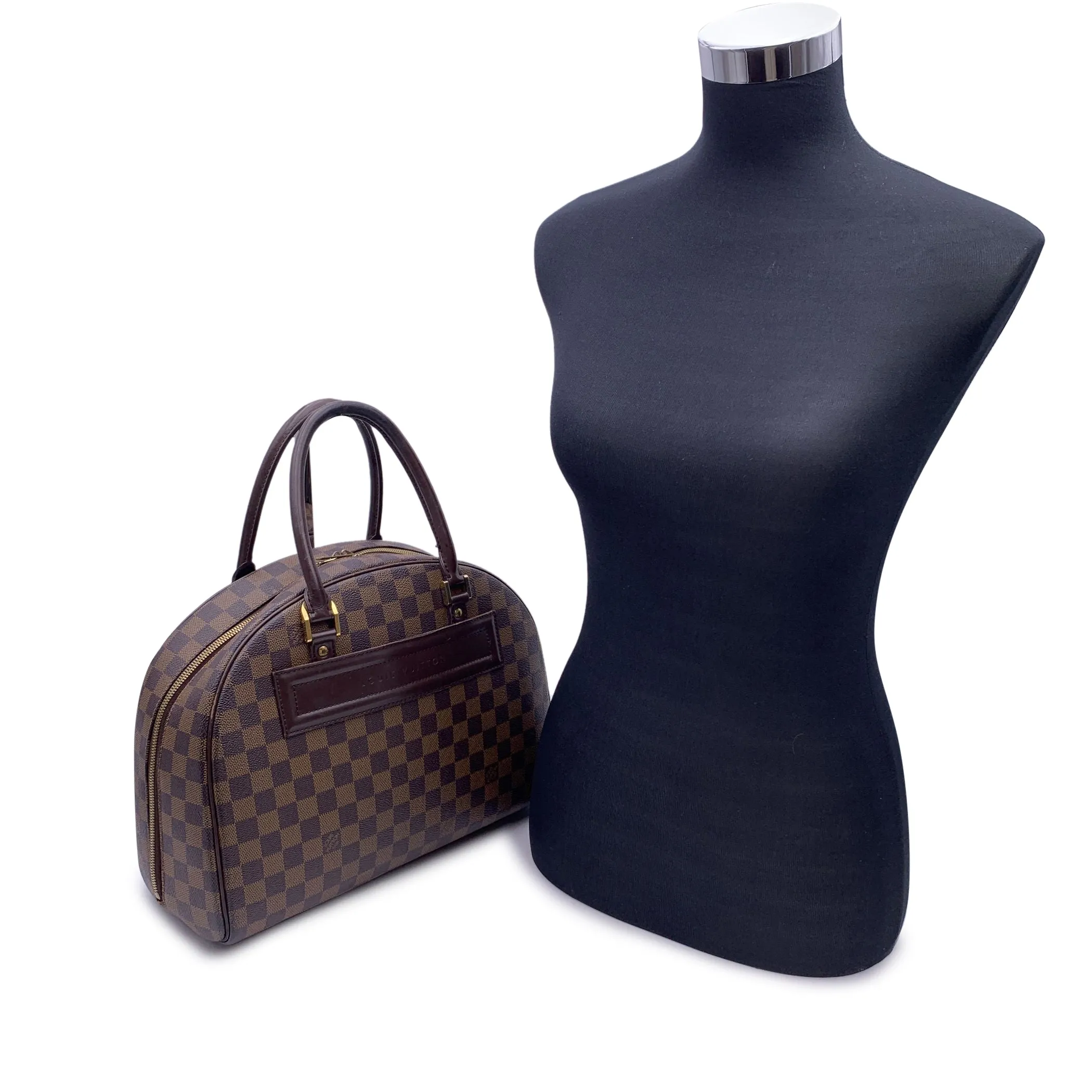LOUIS VUITTON Damier Ebene Canvas Nolita Satchel Bag Handbag