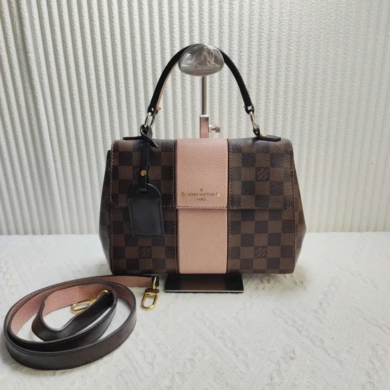 Louis Vuitton Venice Damier Ebene Rose Ballerine Handbag