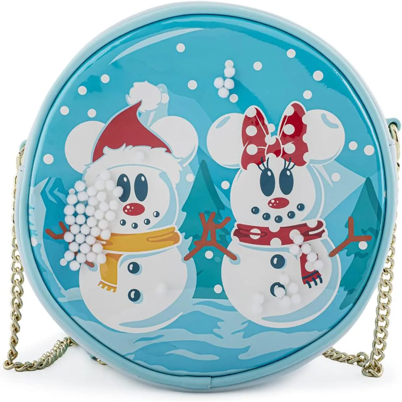 Loungefly X Disney Mickey & Minnie Snow Globe Crossbody Bag - Fashion Cute Crossbody Bags