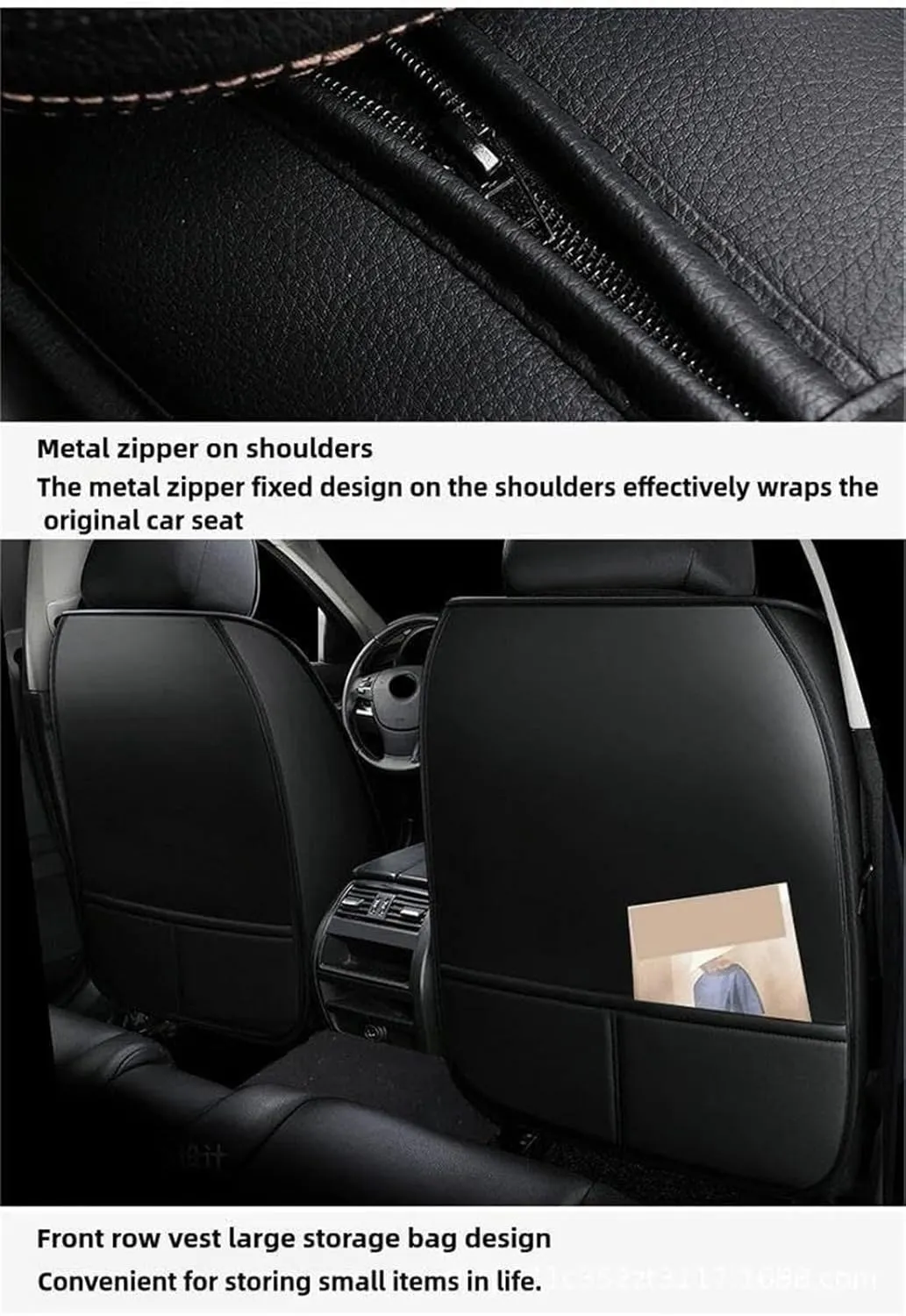 Luxury Leather Car Seat Covers, Car Seat Covers Full Set, Leather Seat Covers for Ligier JS50 2000-2024, Full Set Seat Protector, Comfortable Breathable Interior Accessories, 5-Seat(Black red)
