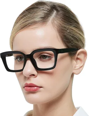 MARE AZZURO No Line Bifocal Reading Glasses Women Oversized Blue Light Blocking Readers 0 1.0 1.5 2.0 2.5 3.0 3.5