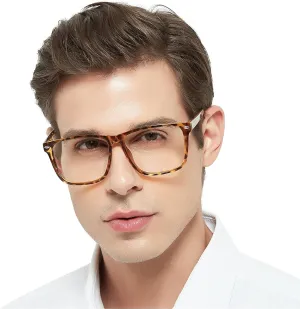 MARE AZZURO Oversized Bifocal Reading Glasses Men Blue Light Blocking Readers 1.0 1.25 1.5 1.75 2.0 2.25 2.5 2.75 3.0 3.5