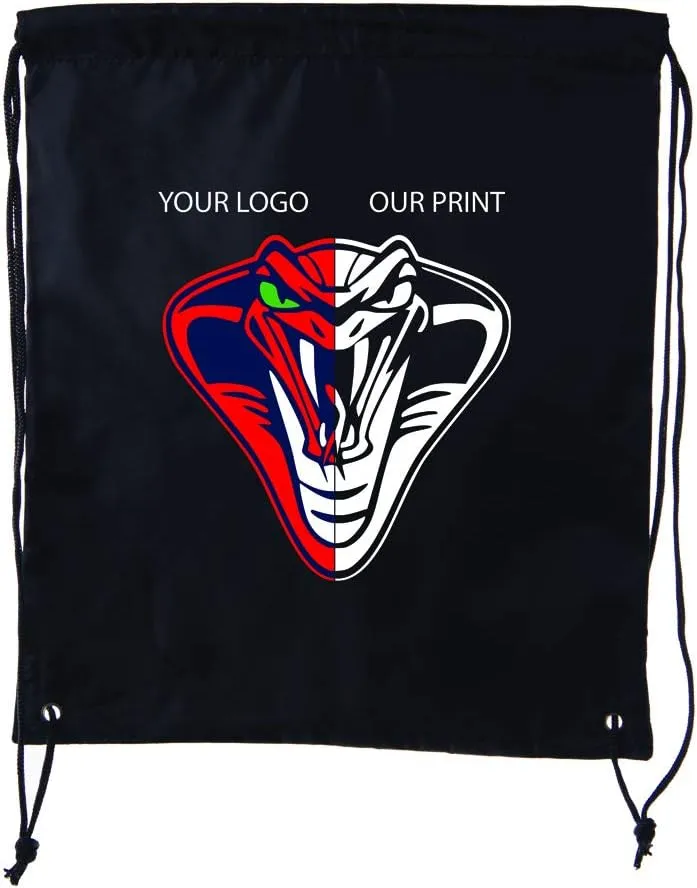 Mato & Hash Custom Bags With Your Logo | Promotional Drawstring Backpack - 50PK Baby Blue CE2500
