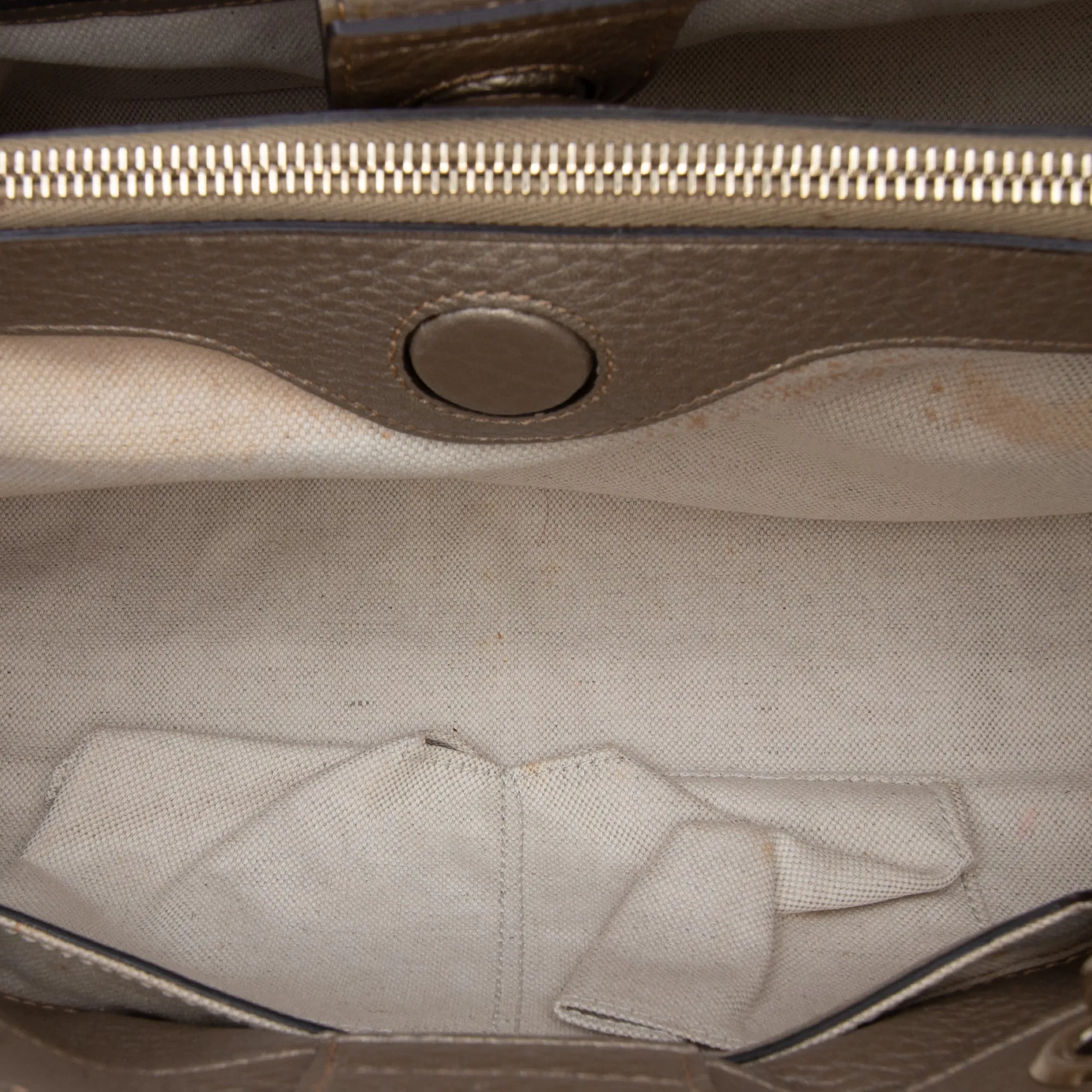 Medium Calfskin Bamboo Shopper Satchel