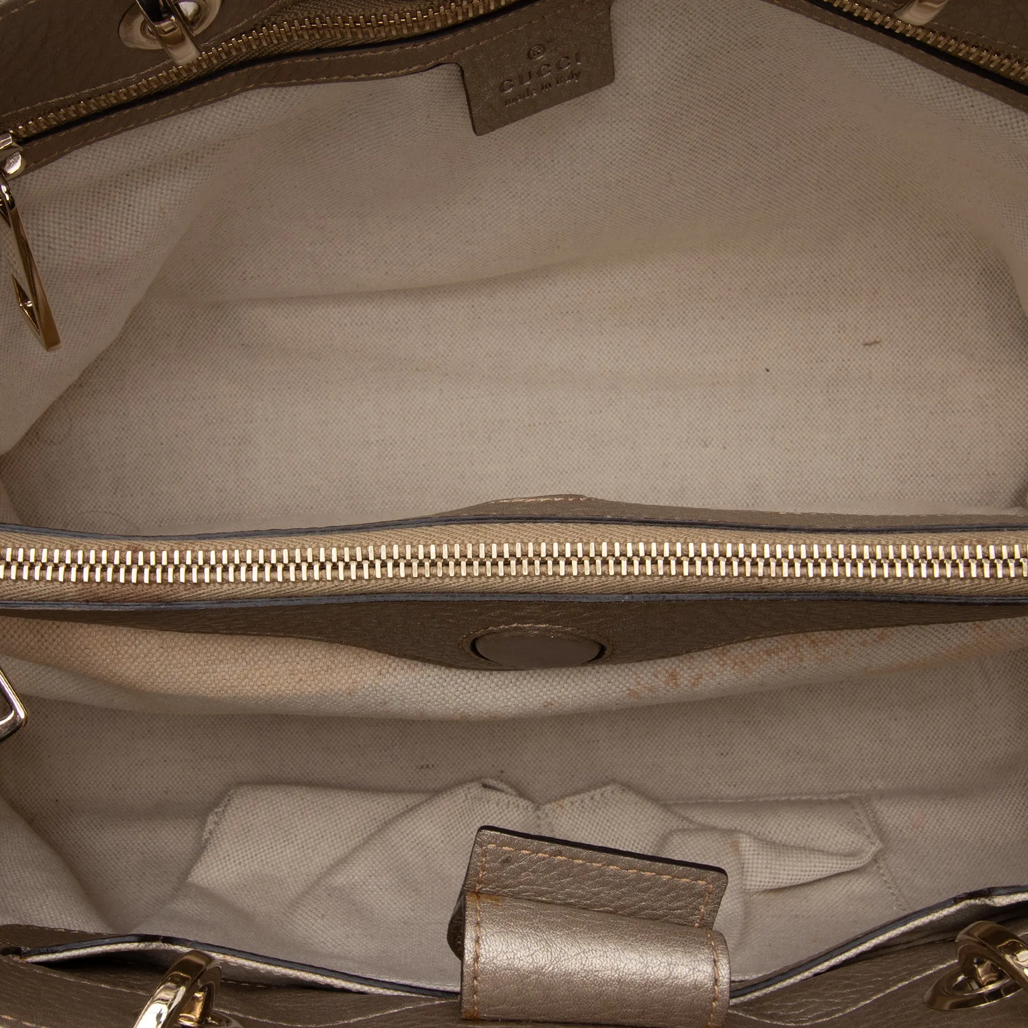 Medium Calfskin Bamboo Shopper Satchel