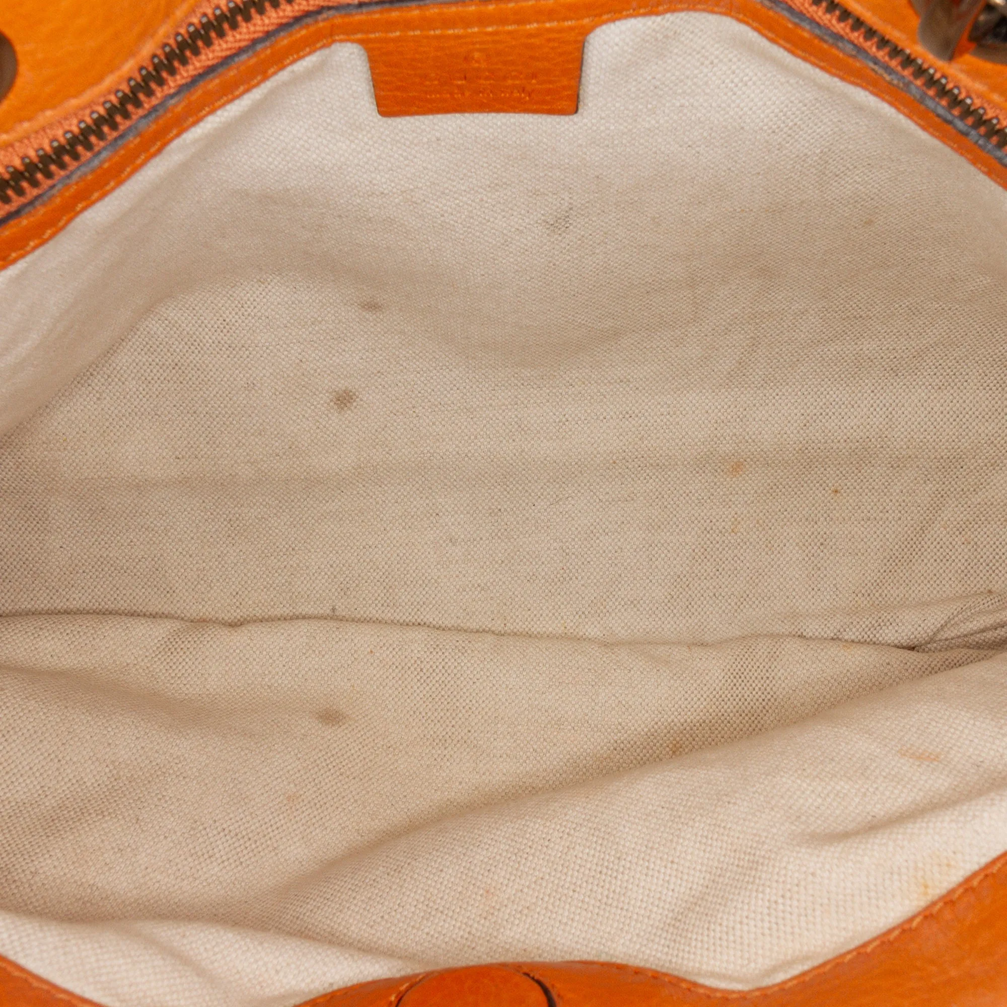 Medium Calfskin Bamboo Shopper Satchel