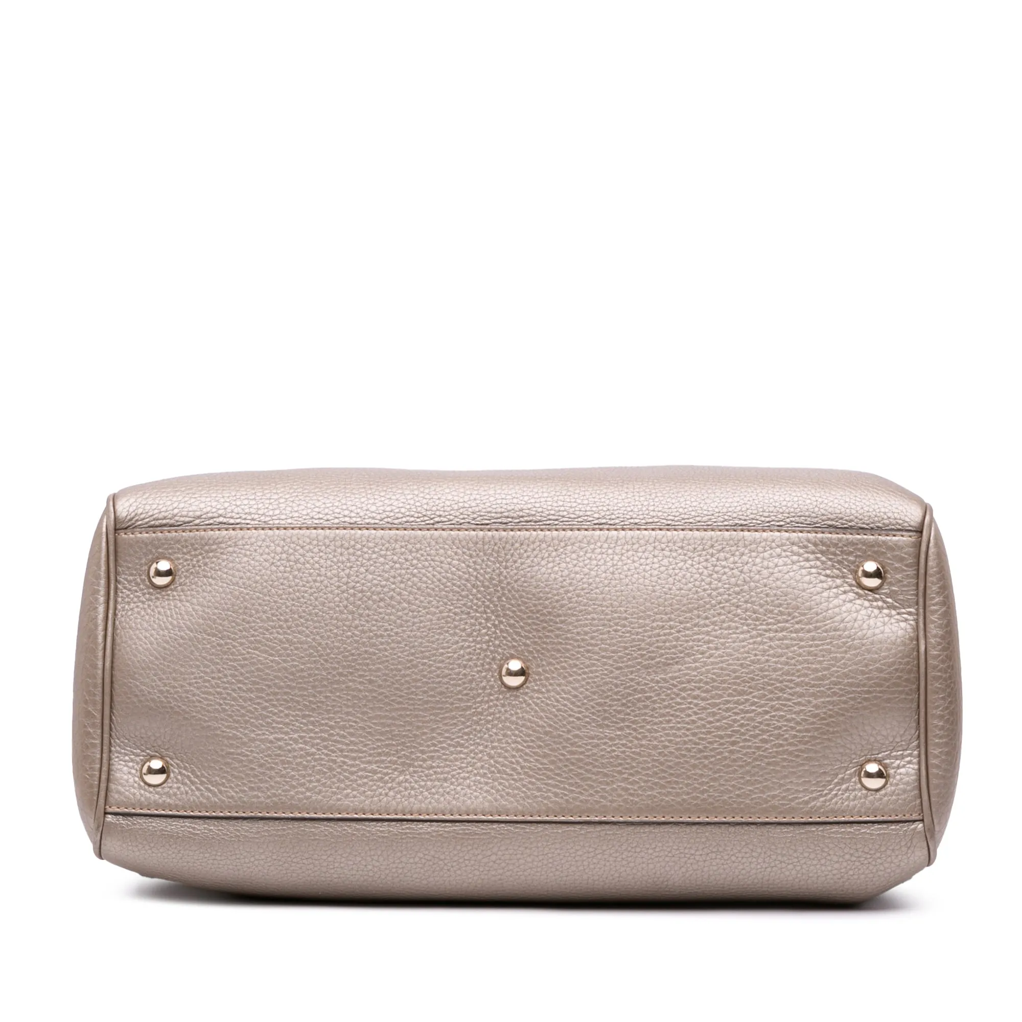 Medium Calfskin Bamboo Shopper Satchel