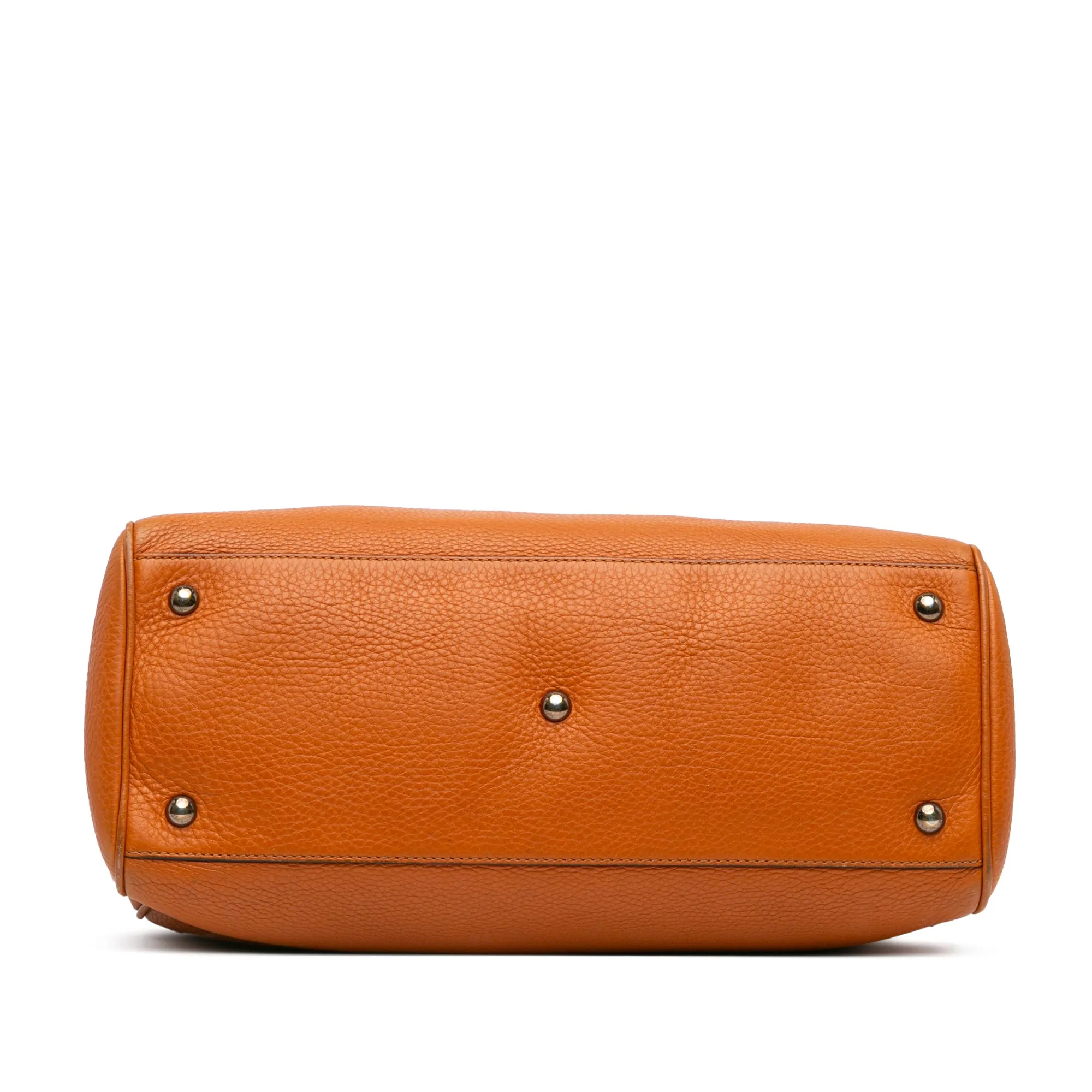Medium Calfskin Bamboo Shopper Satchel