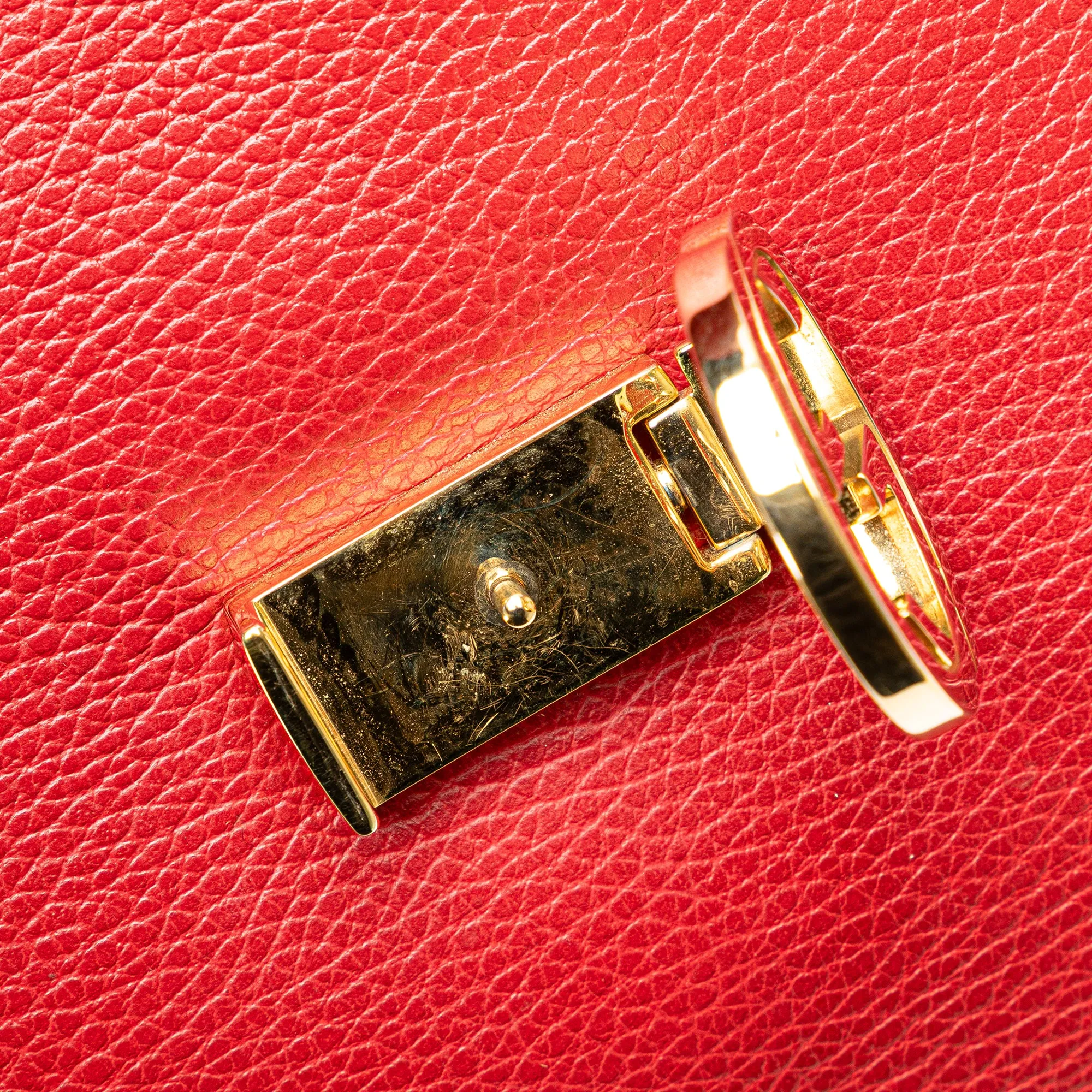 Medium Dollar Calf Interlocking G Satchel