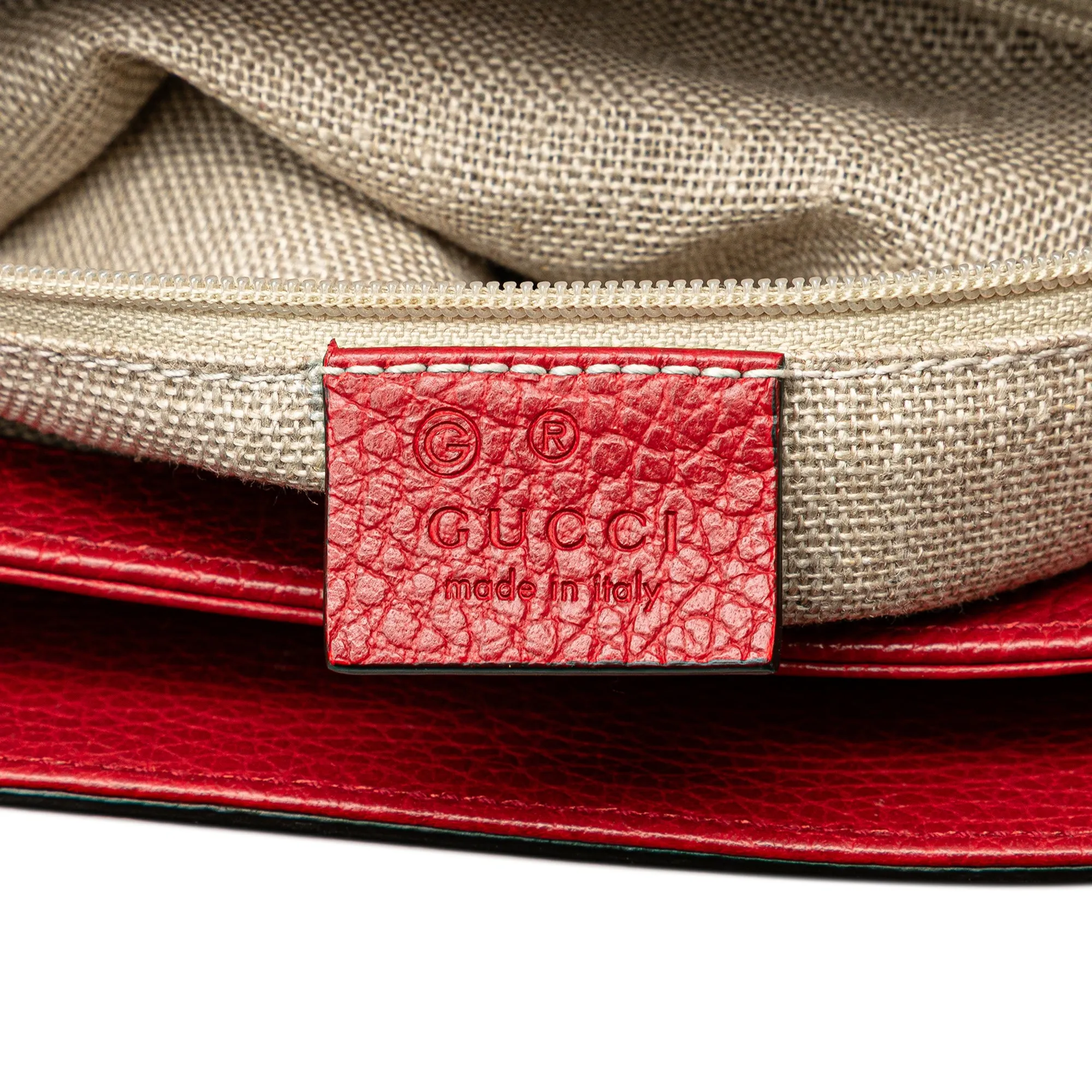Medium Dollar Calf Interlocking G Satchel