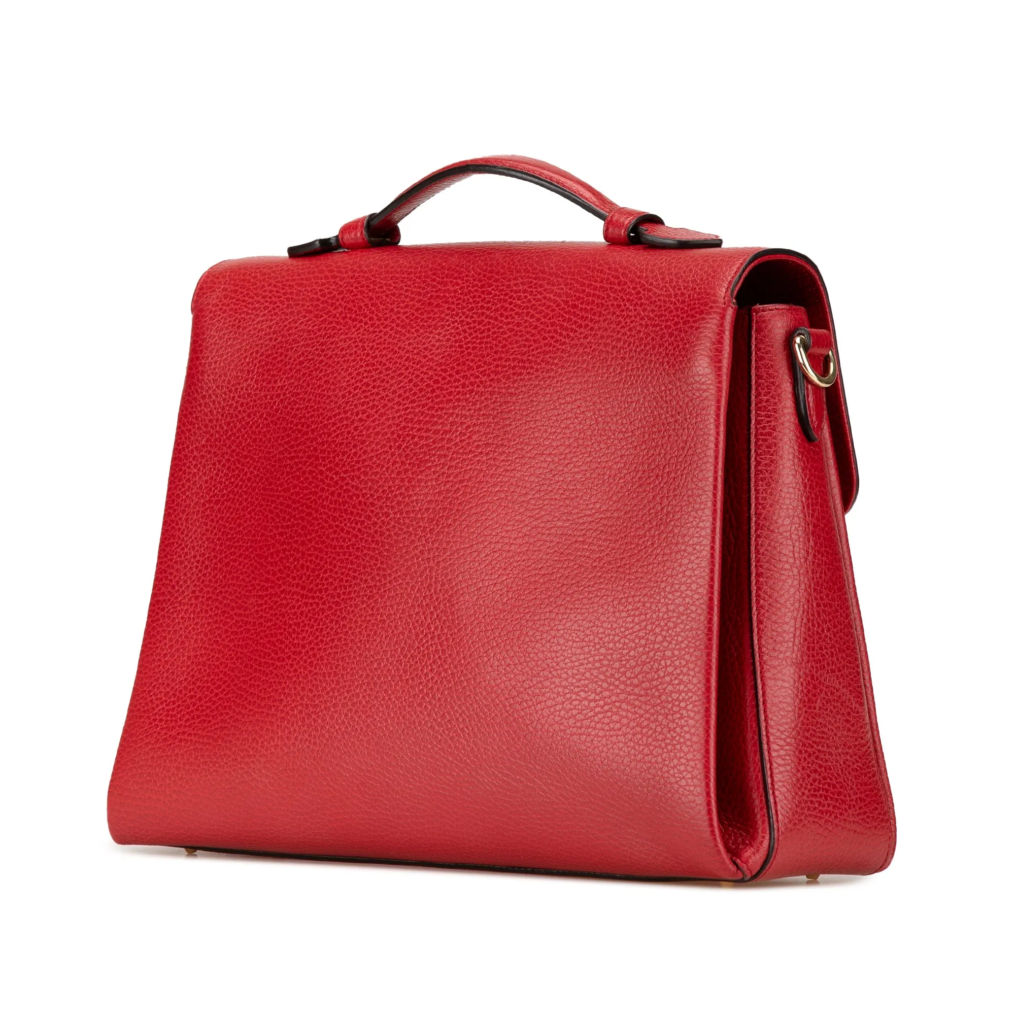Medium Dollar Calf Interlocking G Satchel
