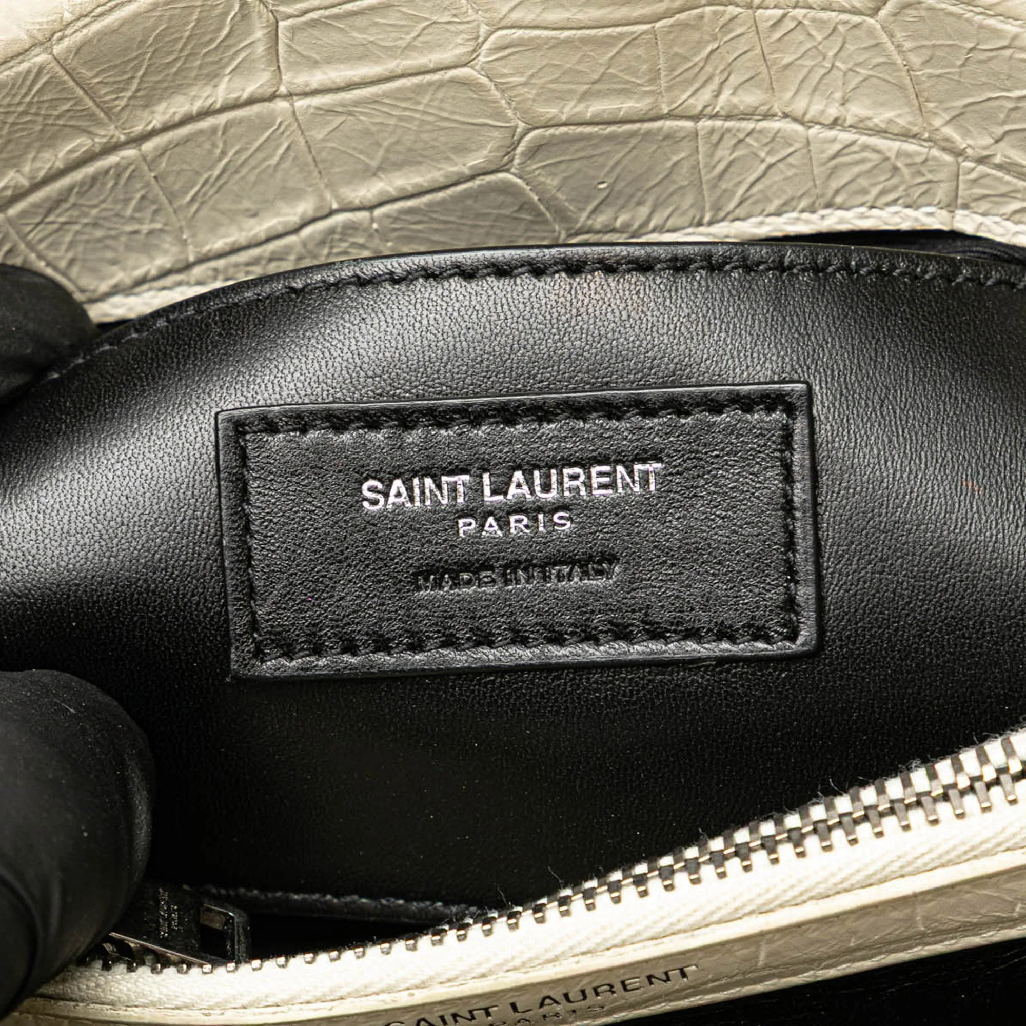 Medium Embossed Calfskin College Satchel