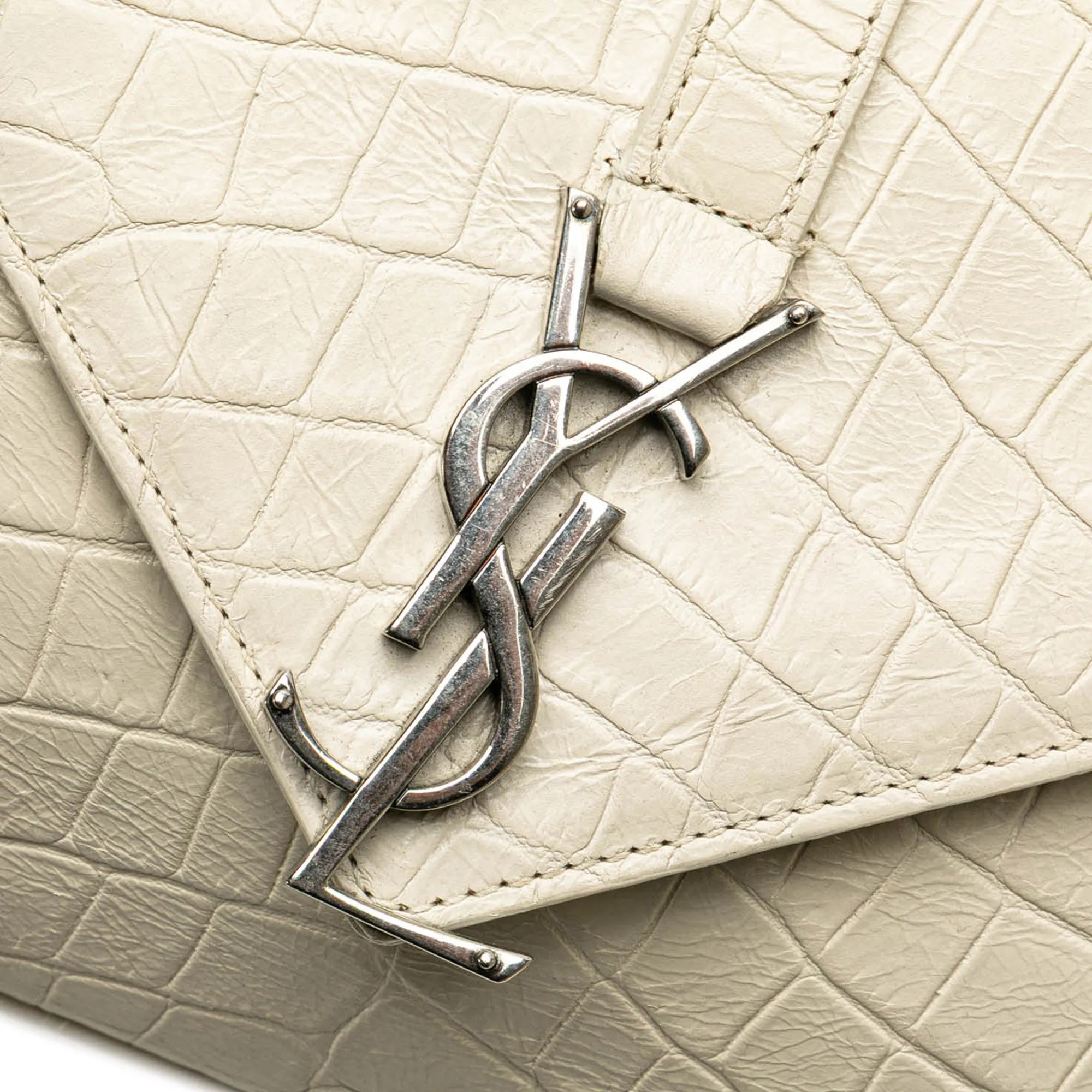 Medium Embossed Calfskin College Satchel