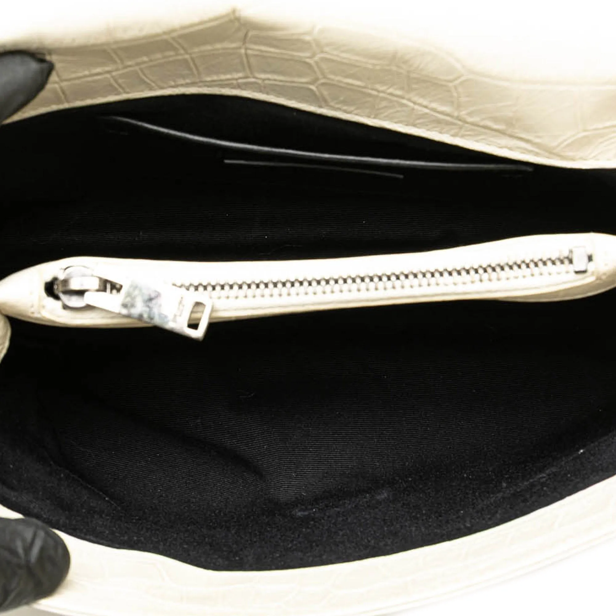Medium Embossed Calfskin College Satchel