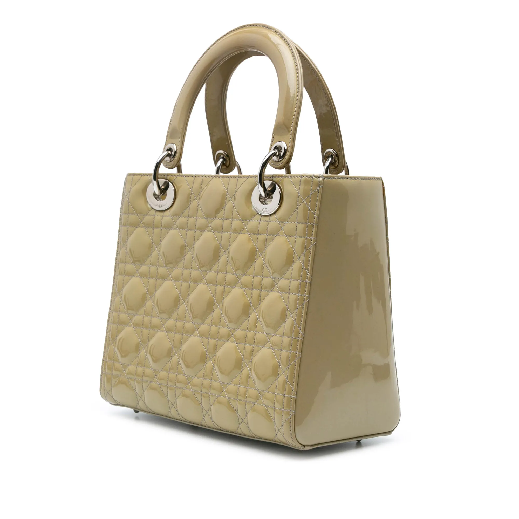 Medium Patent Cannage Lady Dior