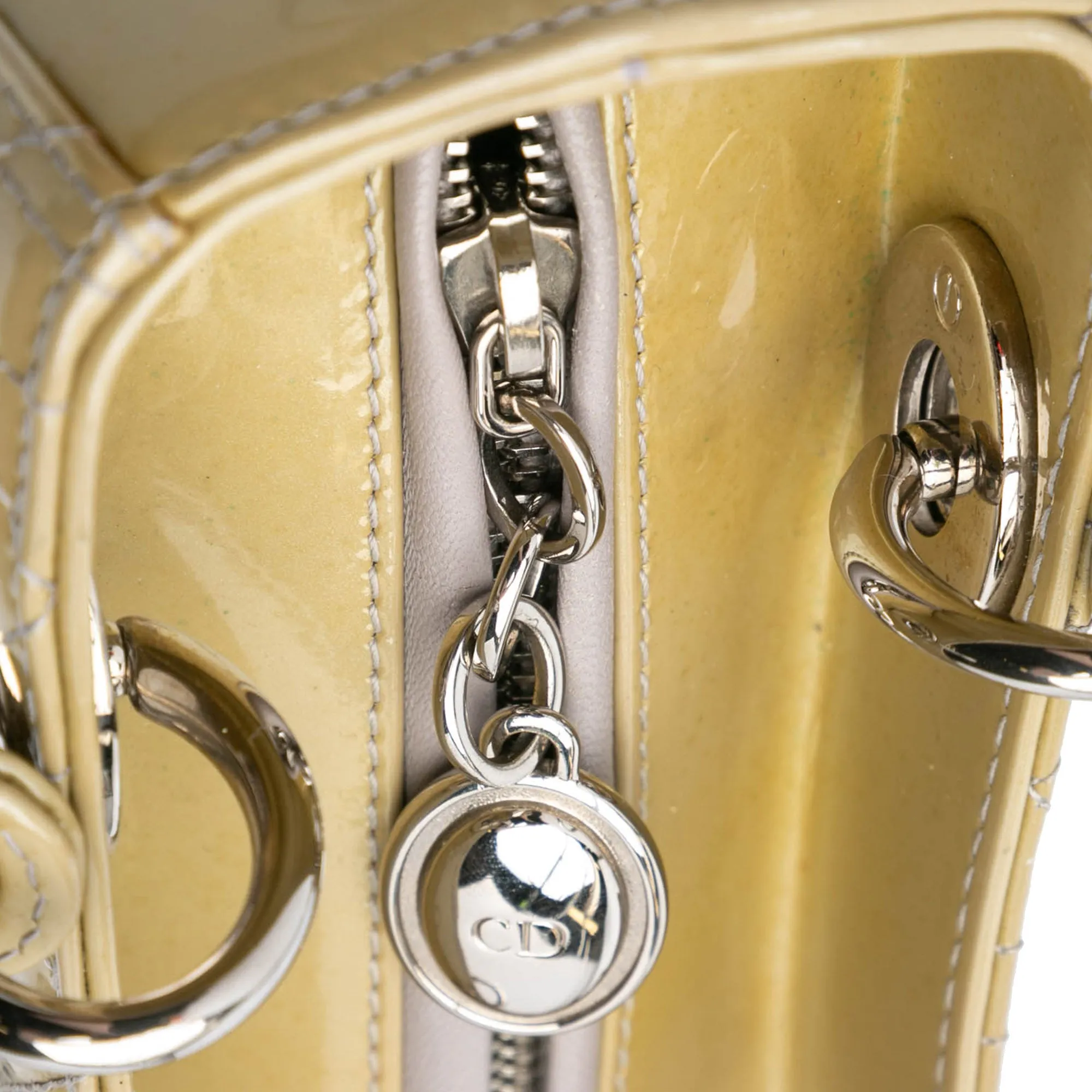 Medium Patent Cannage Lady Dior