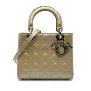 Medium Patent Cannage Lady Dior