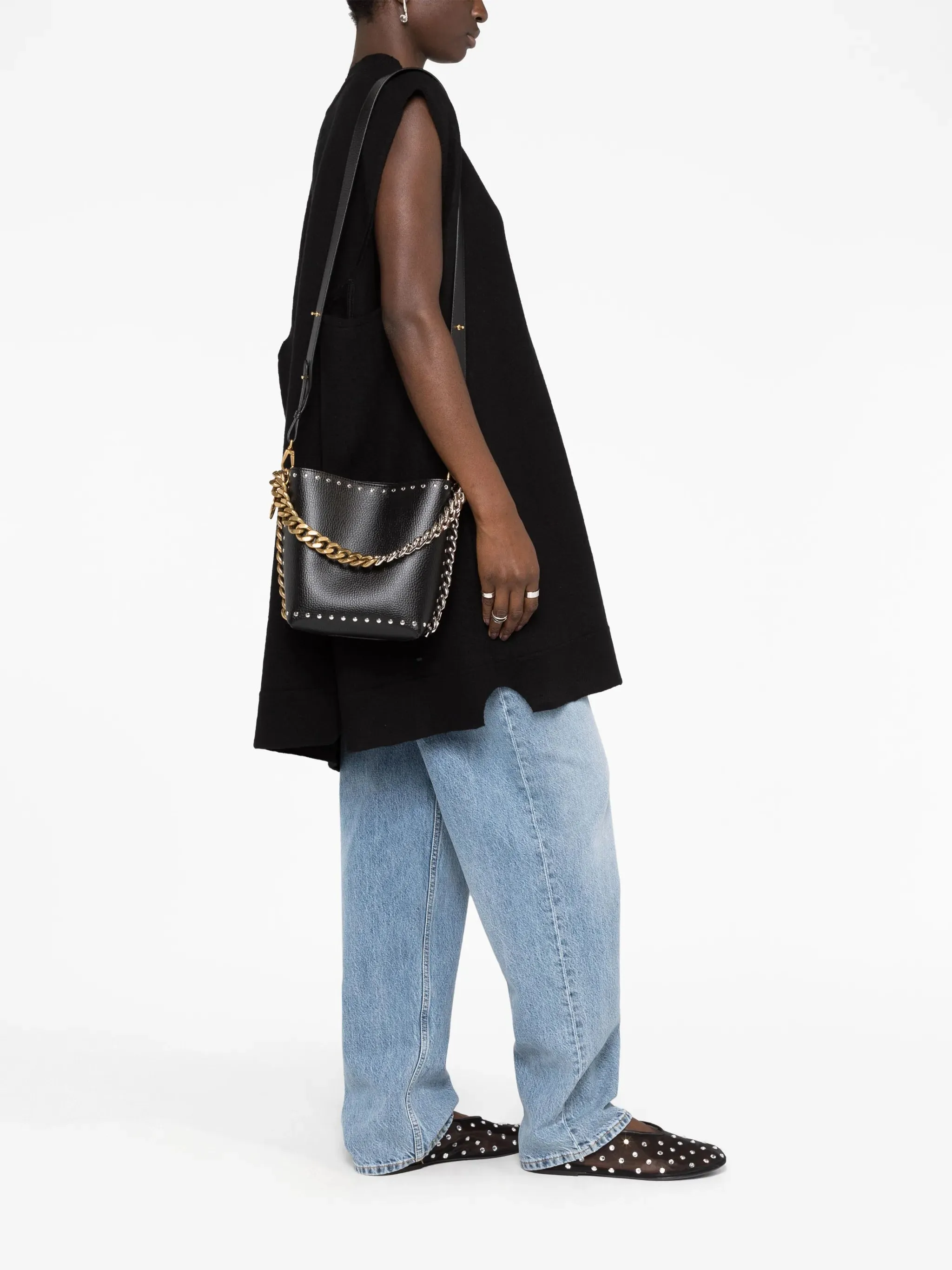 Mega sale bucket Massive offer bag Frayme studded