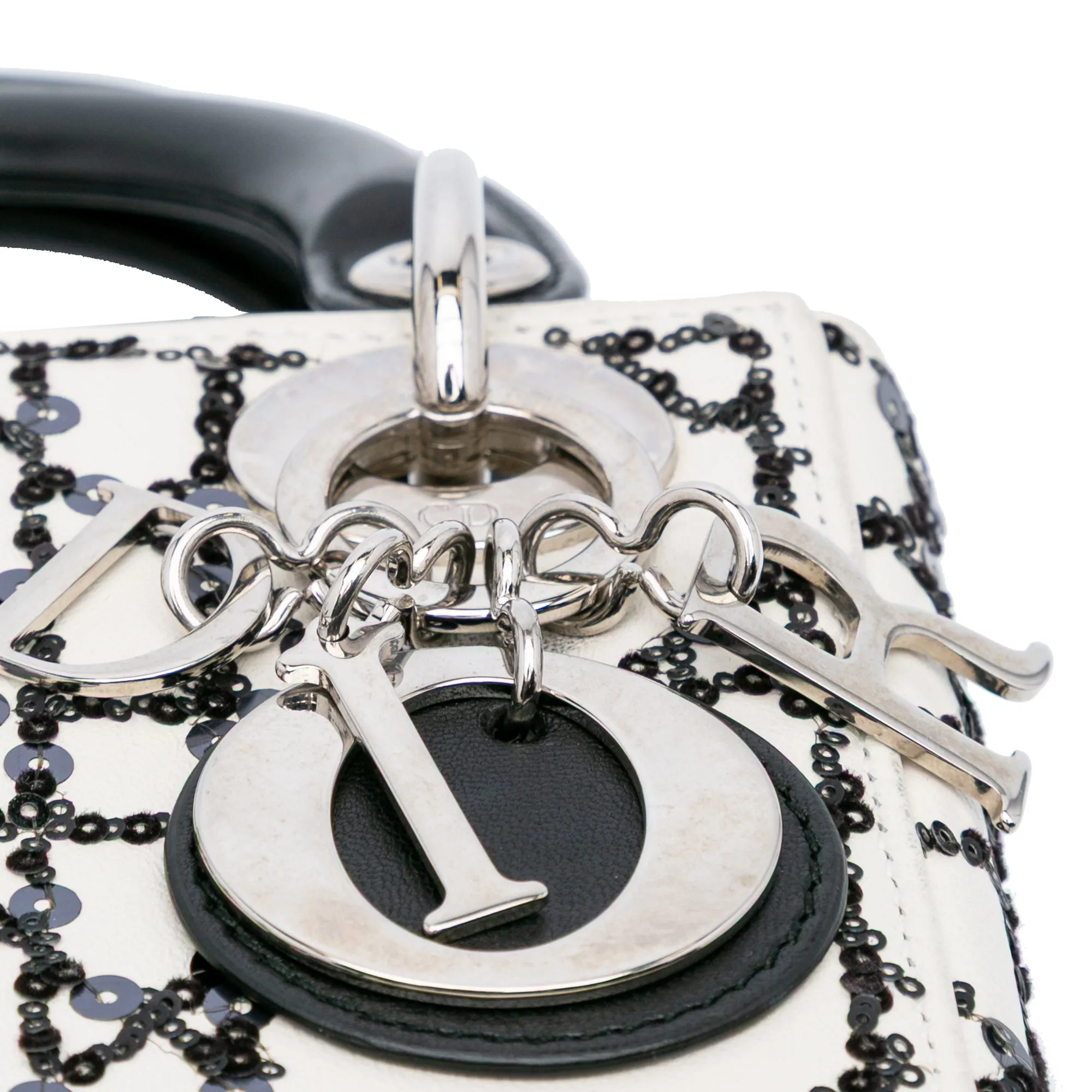 Mini Calfskin Cannage Sequin Lady Dior