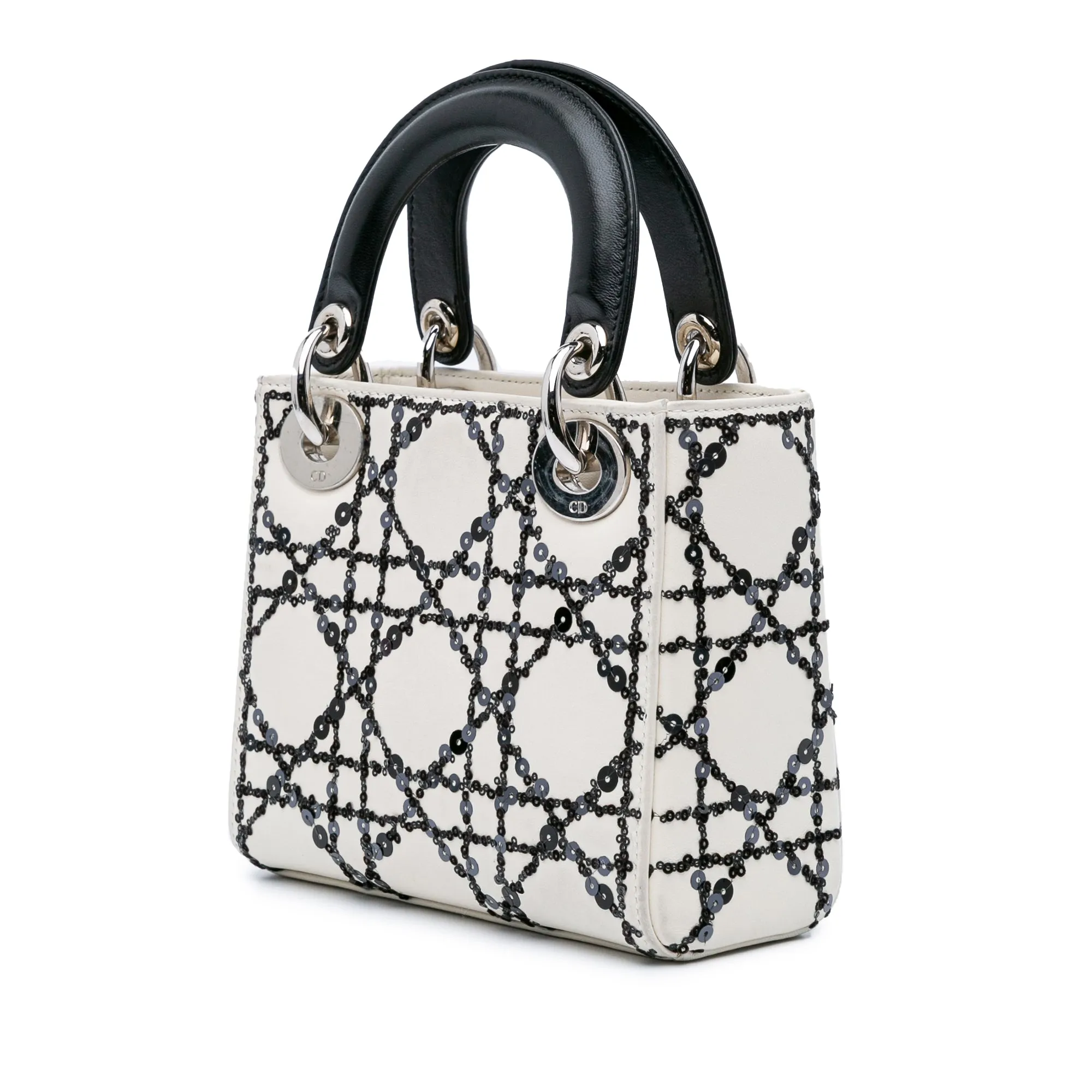 Mini Calfskin Cannage Sequin Lady Dior