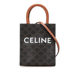 Mini Triomphe Coated Canvas Vertical Cabas Satchel