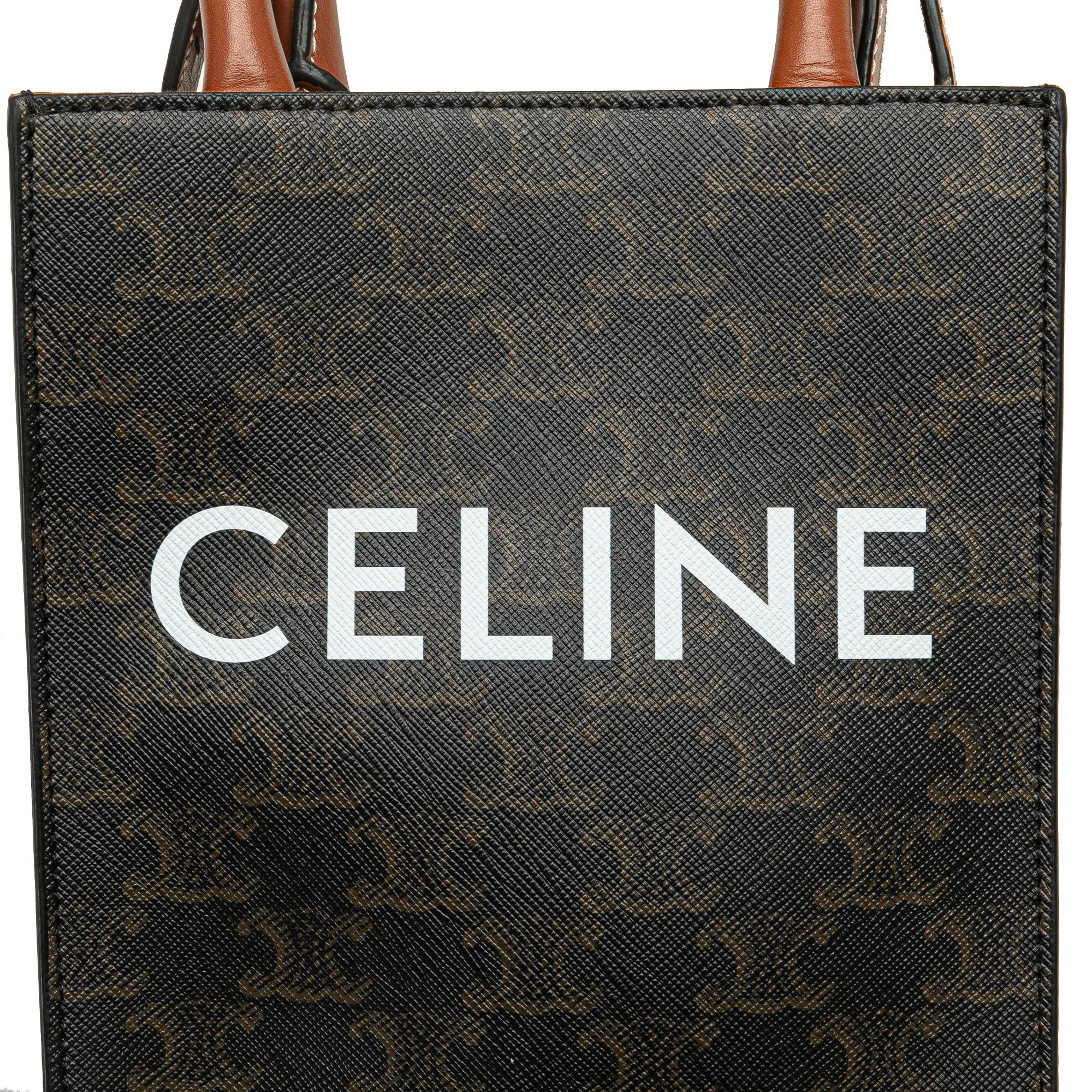 Mini Triomphe Coated Canvas Vertical Cabas Satchel