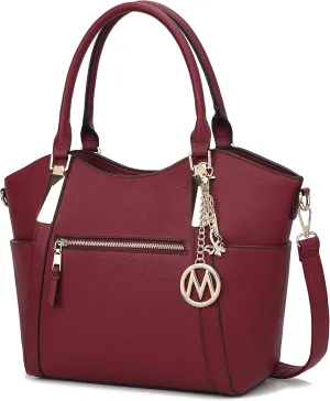 MKF Collection Tote Satchel Handbag for Women: PU Leather Shoulder Bag – Top-Handle Purse, Ladies Pocketbook By Mia K