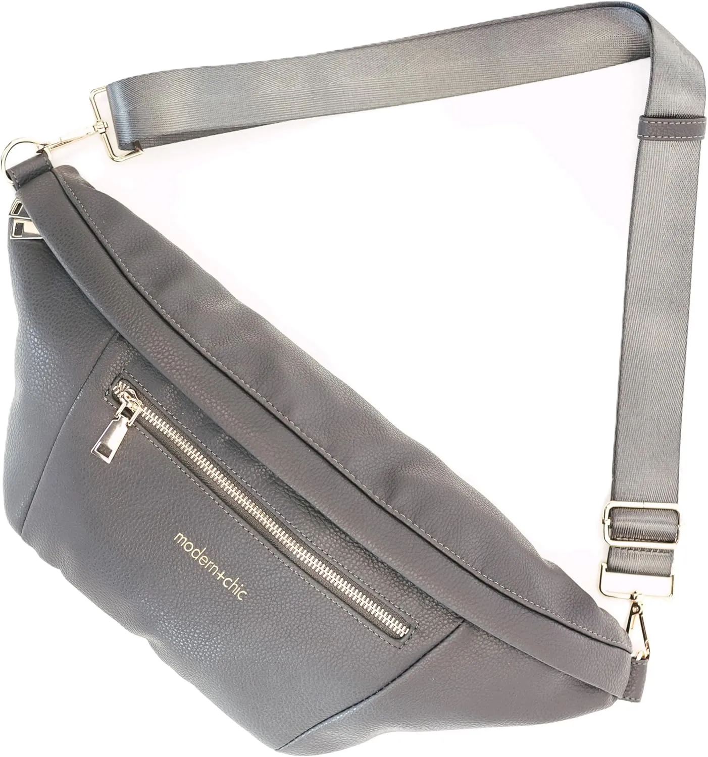 Modern Chic Sling Bags for Women - Presley Oversized Sling Bag, Vegan Leather Crossbody Bag with Strap & Multiple Pockets (Charcoal)